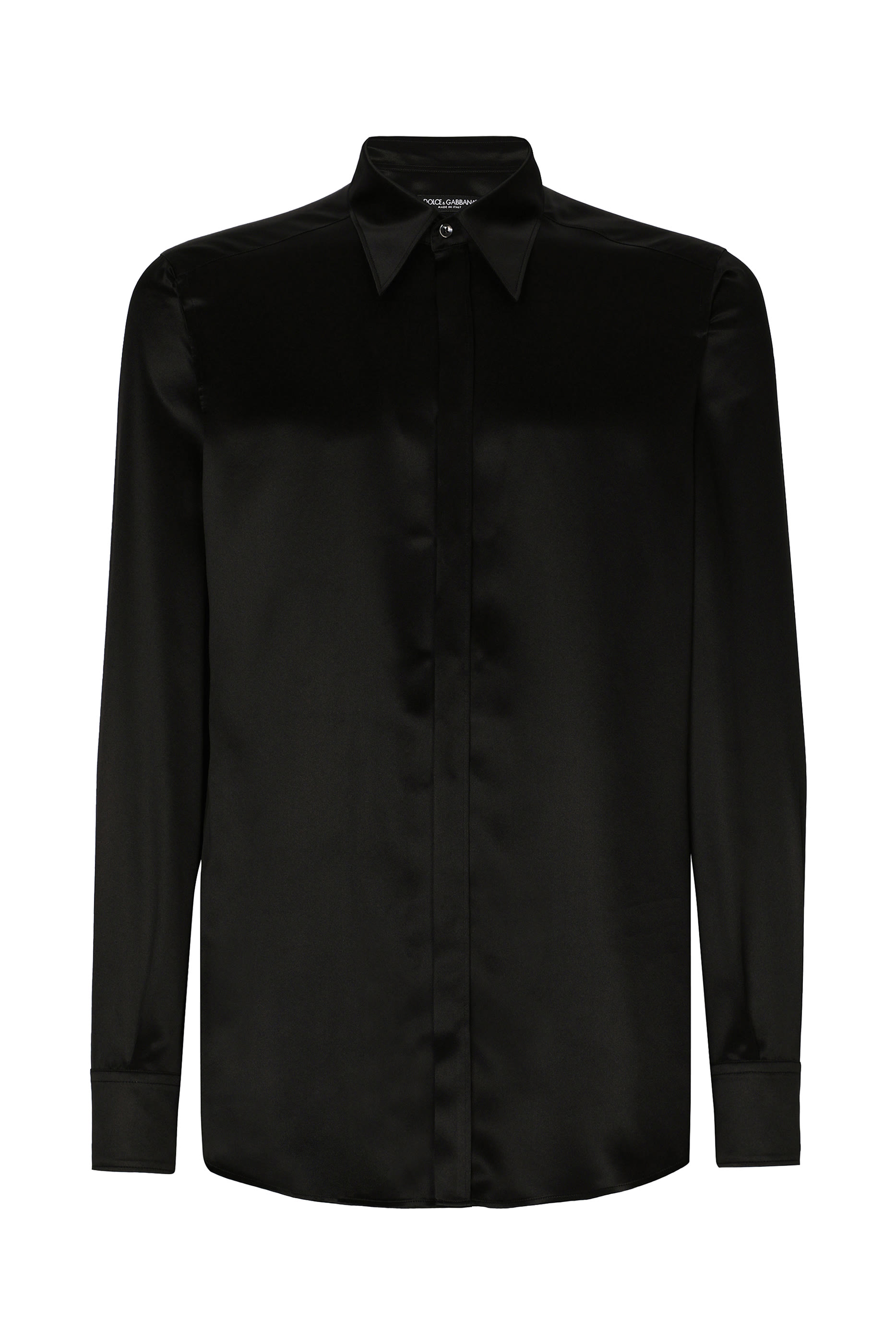 Silk Satin Martini-Fit Shirt