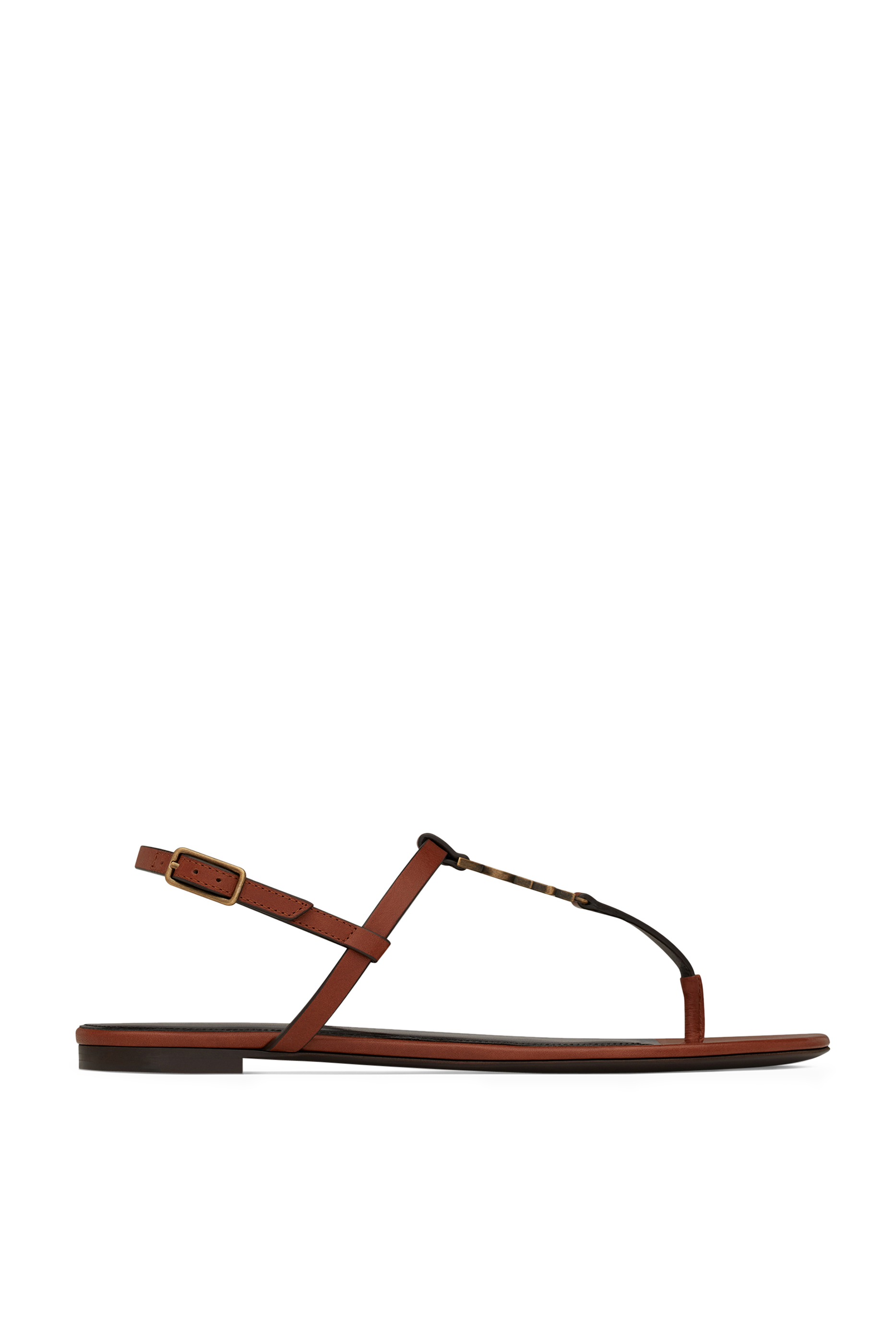 Cassandra Monogram Flat Sandals
