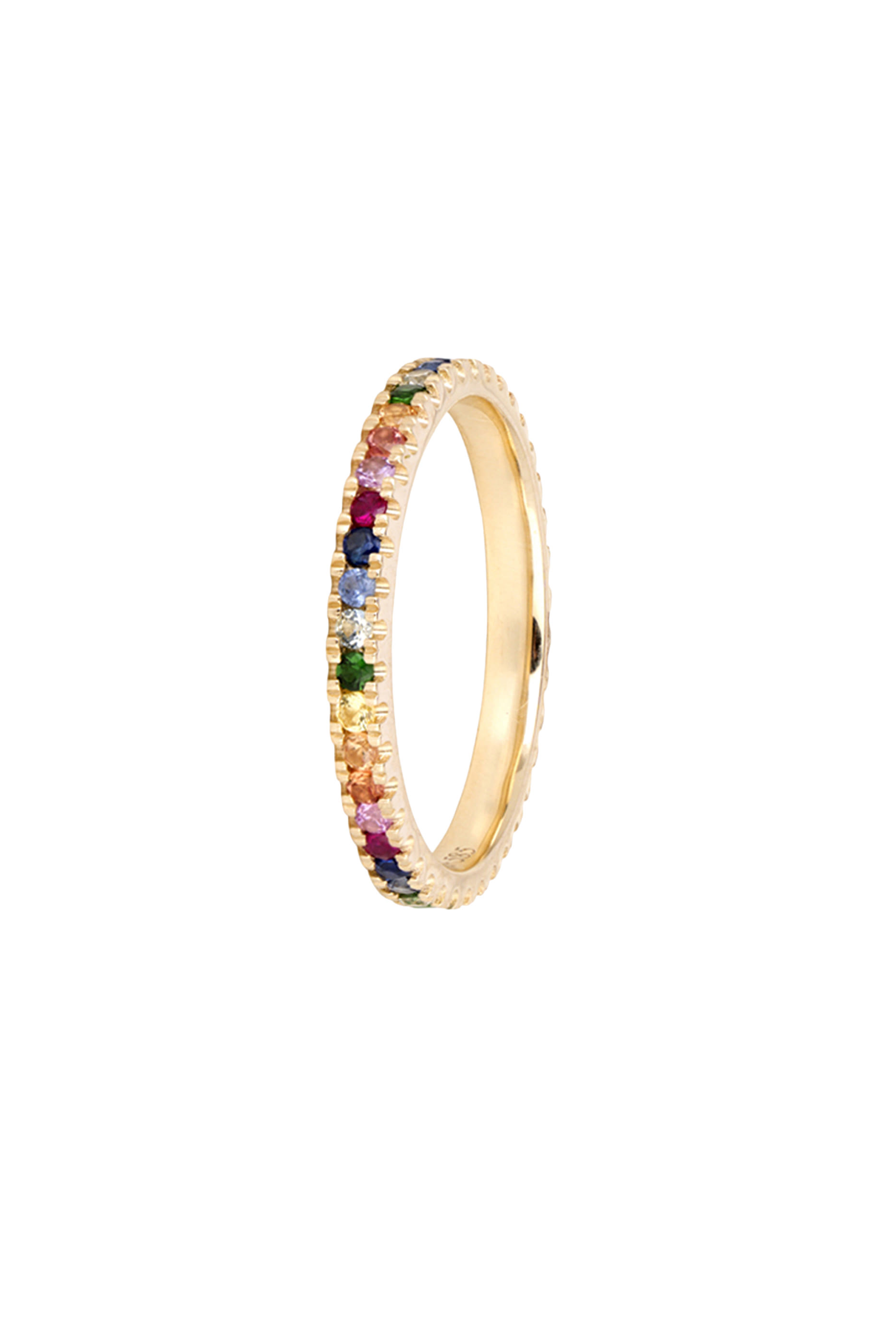 Eternity Ring, 14k Yellow Gold & Sapphires