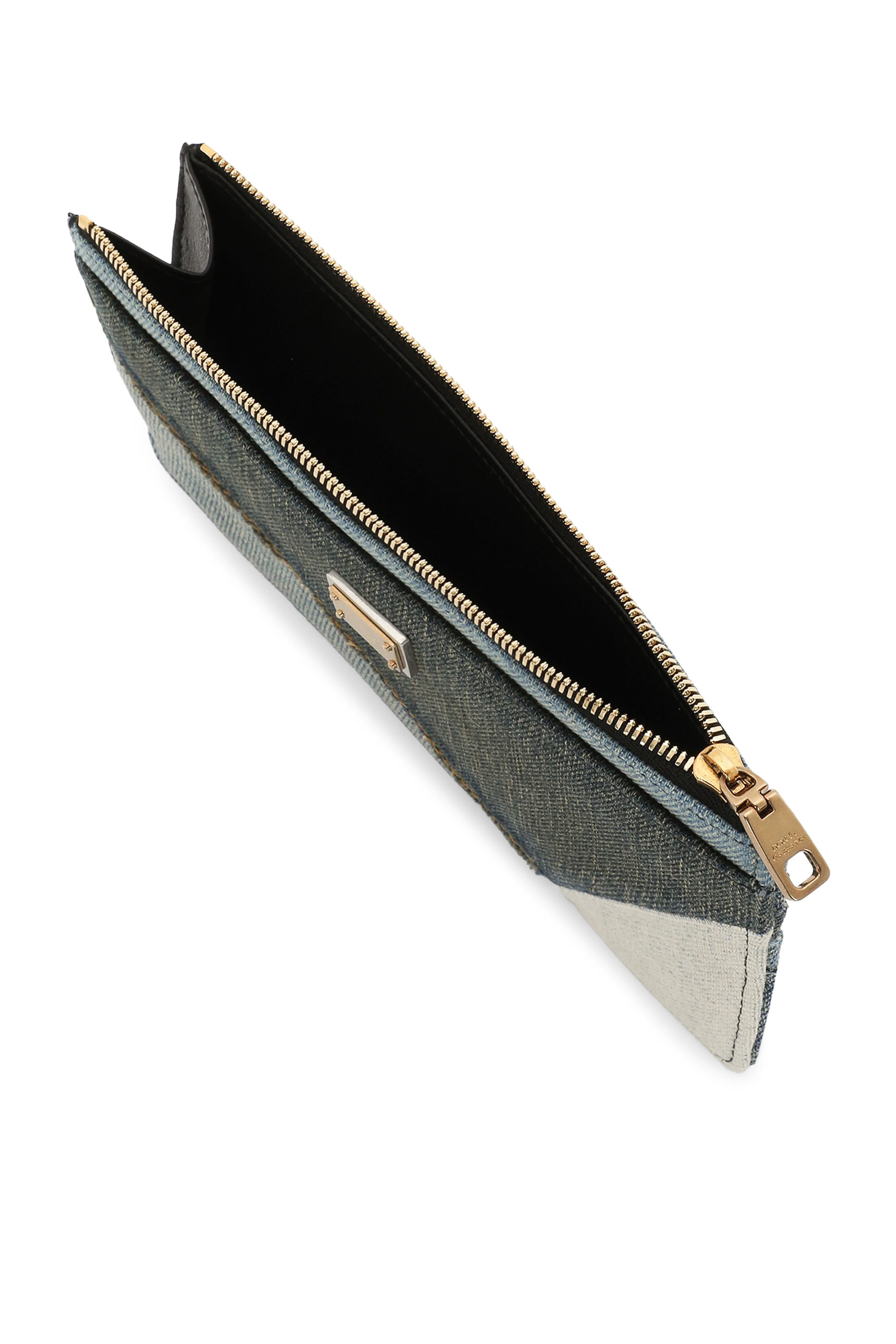 Large Logo Denim Card Holder