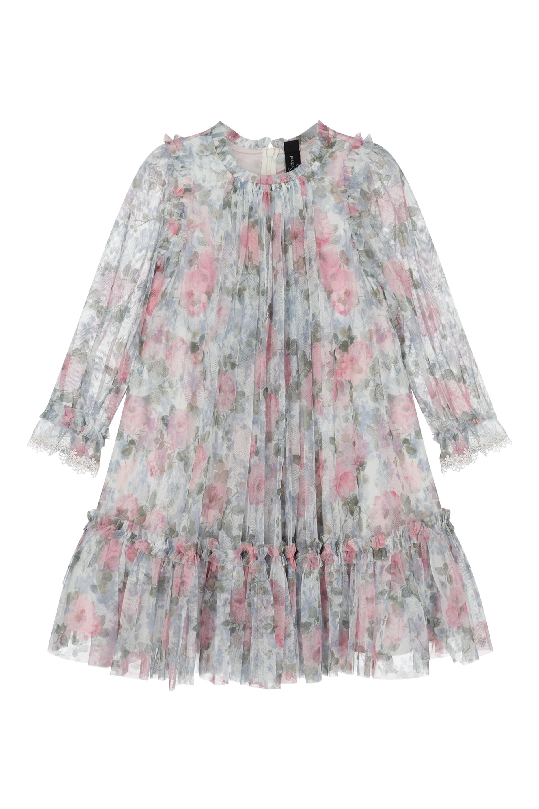 Kids Camille&rsquo;s Garden Long Sleeve Dress 