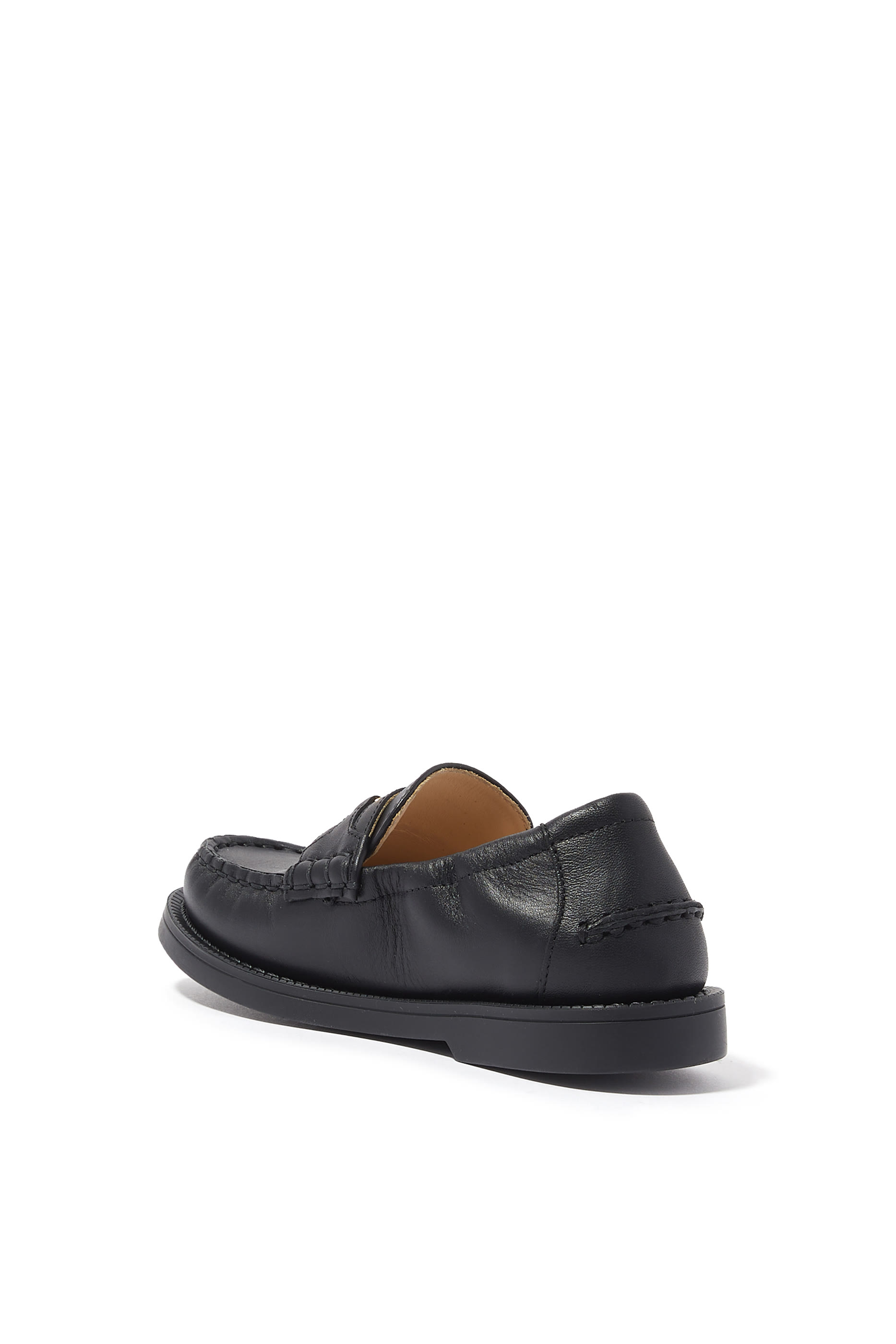 Kids Interlocking G Web Loafers