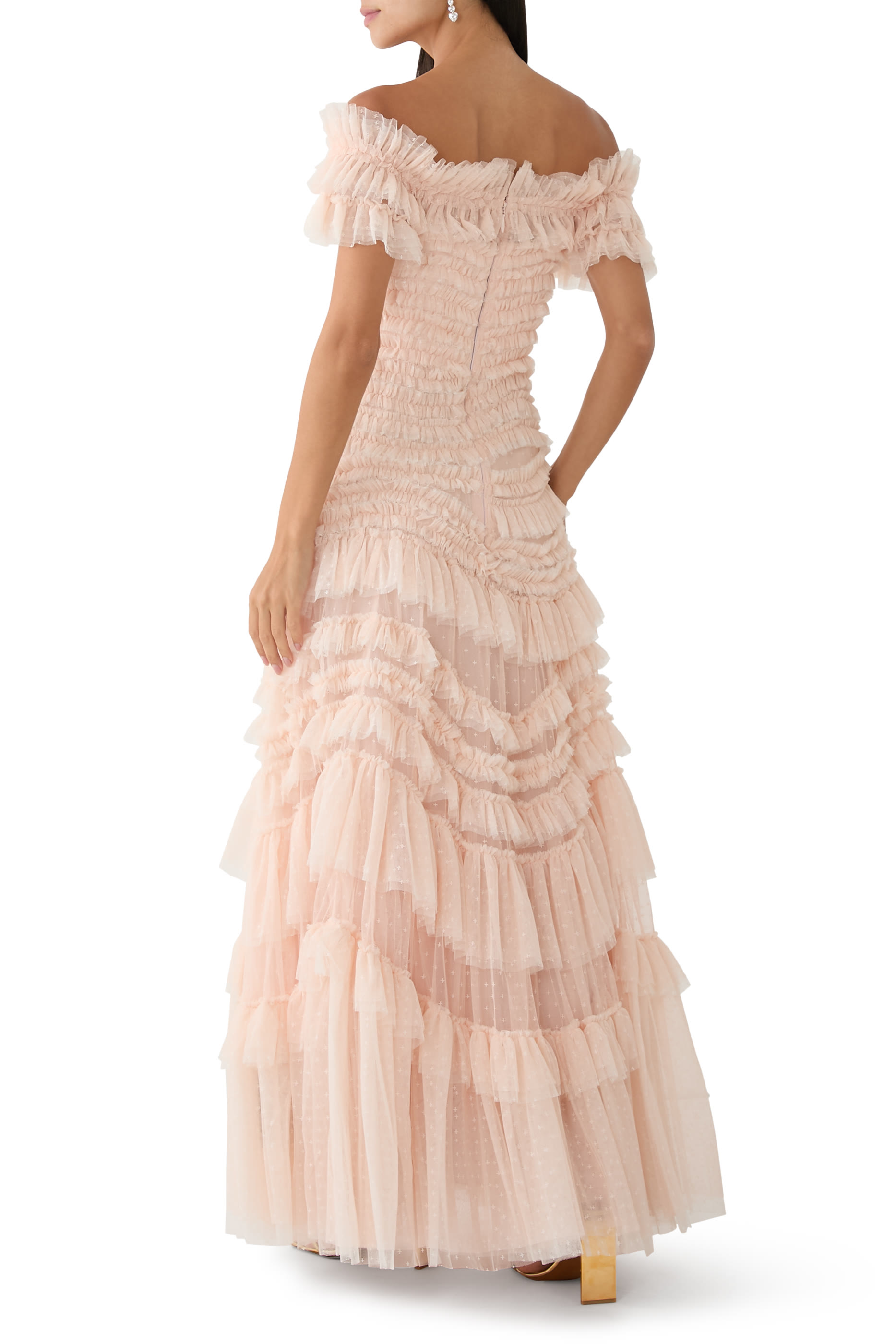 Wild Rose Off-Shoulder Gown