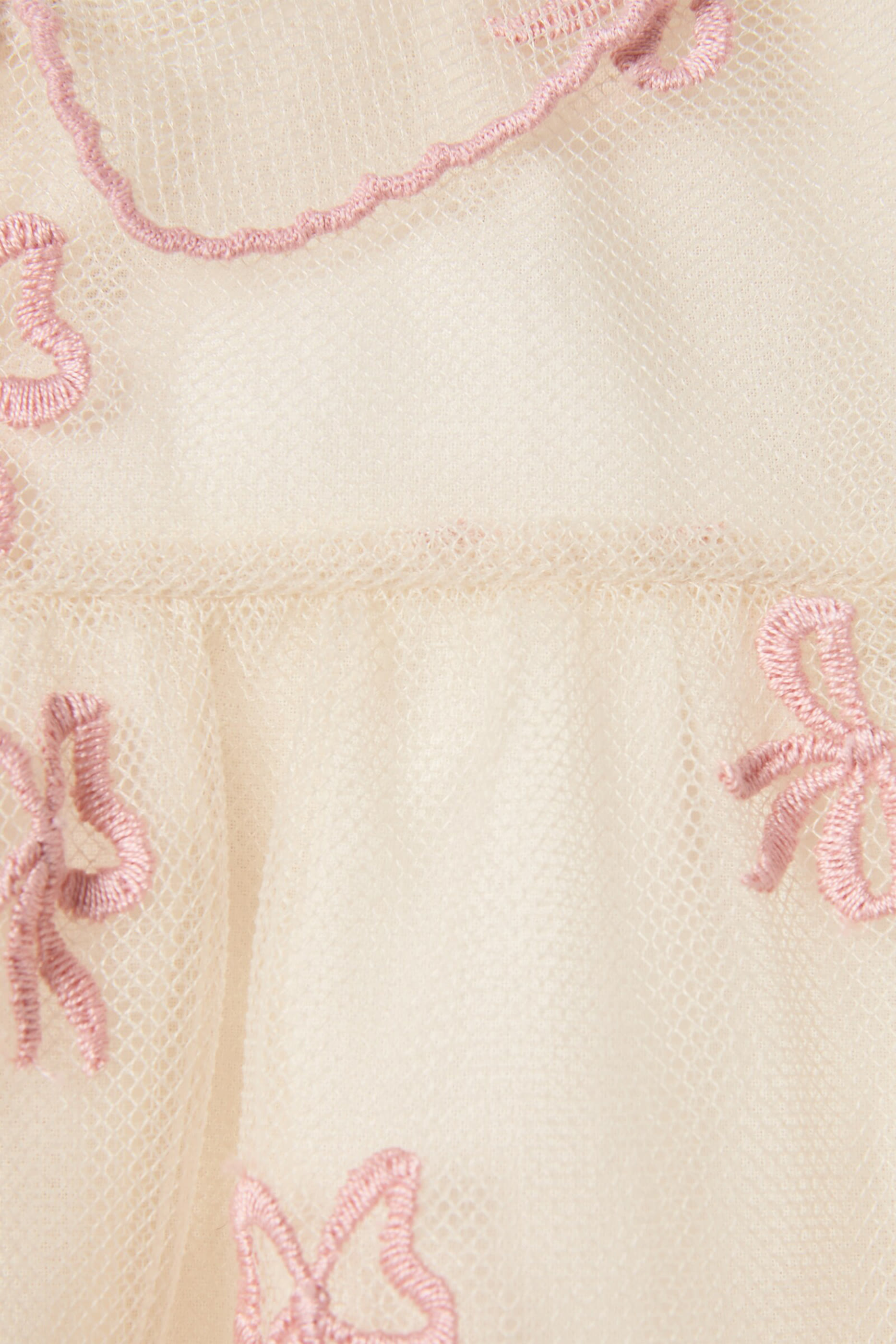 Kids Embroidered Tulle Dress