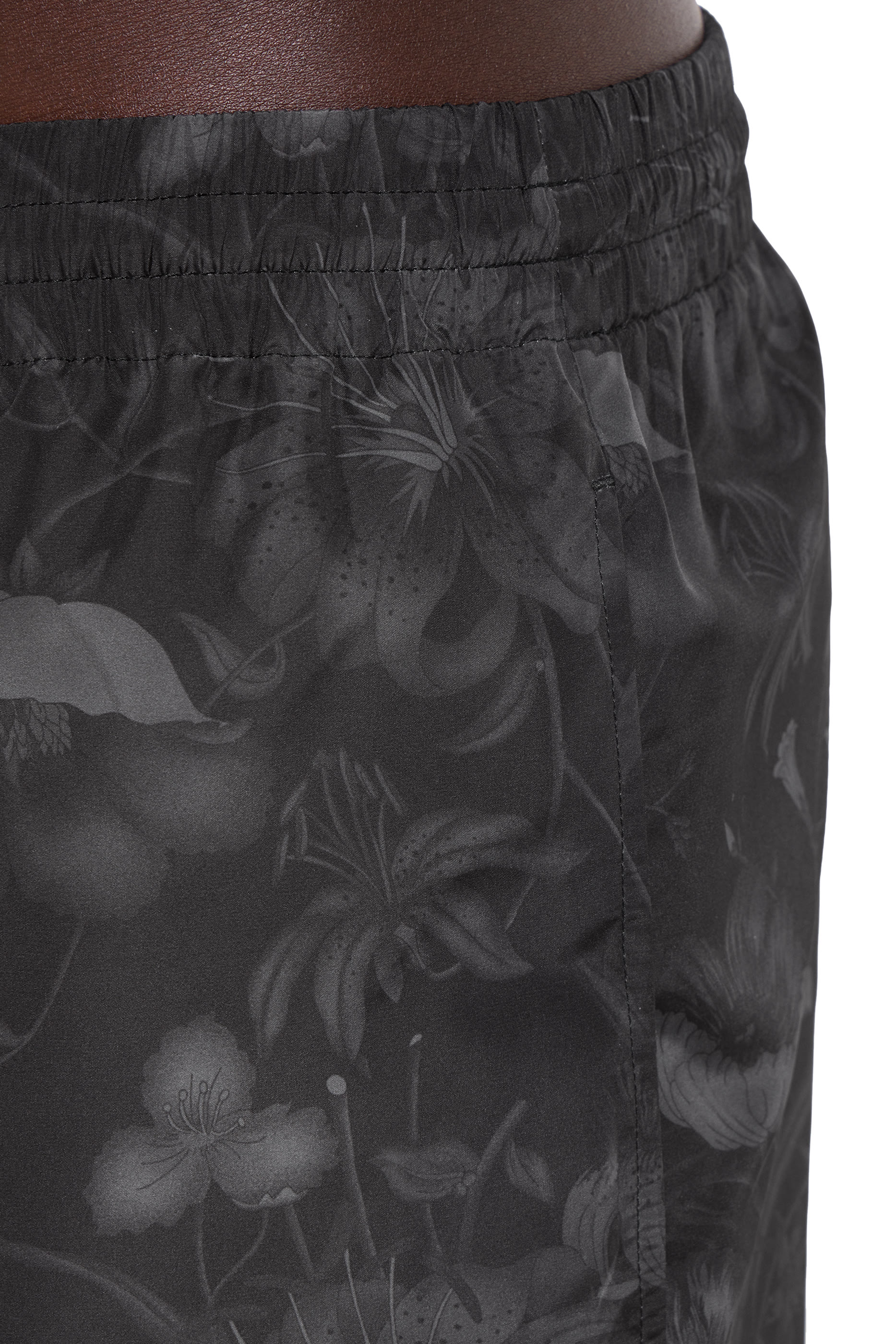All-Over Flora Print Nylon Swim Shorts