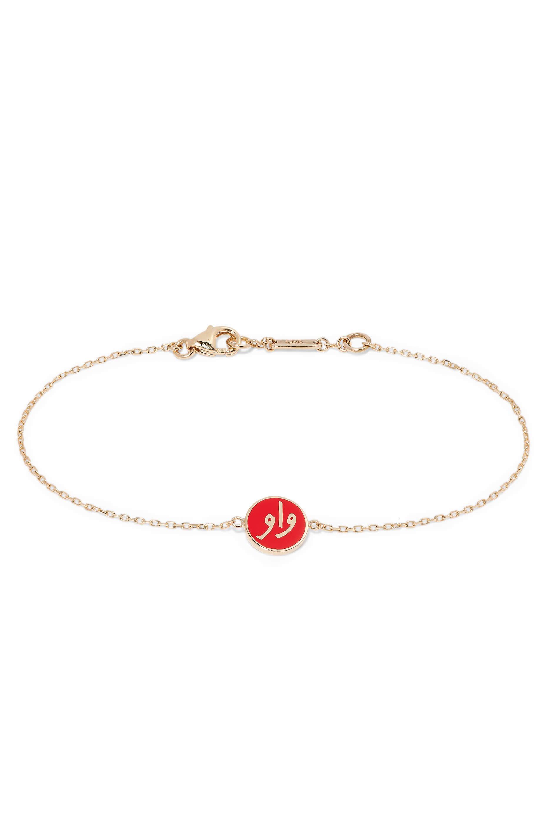Red-Enamel Wow Bracelet