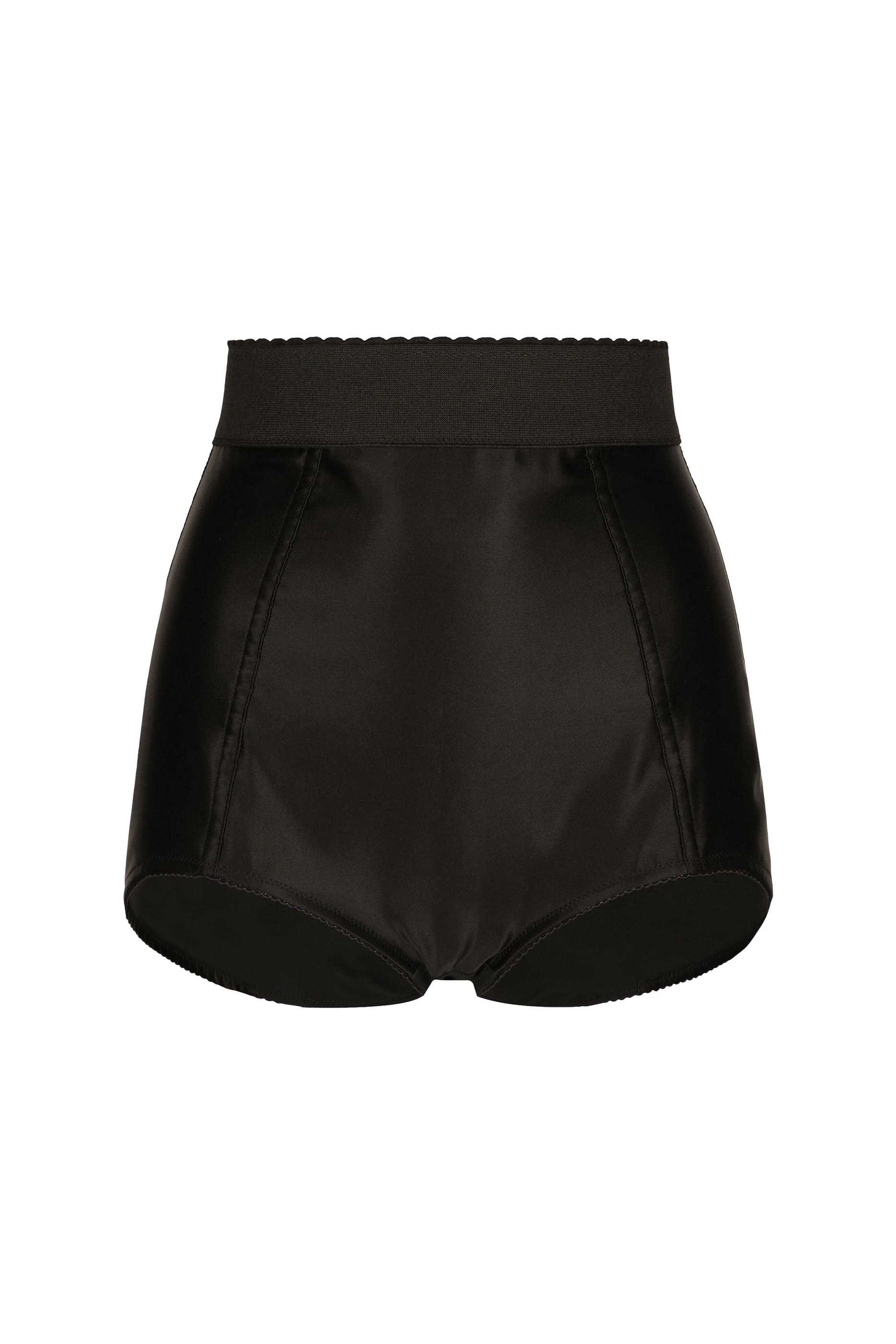 Silk Satin and Stretch Marquisette High-Waisted Panties