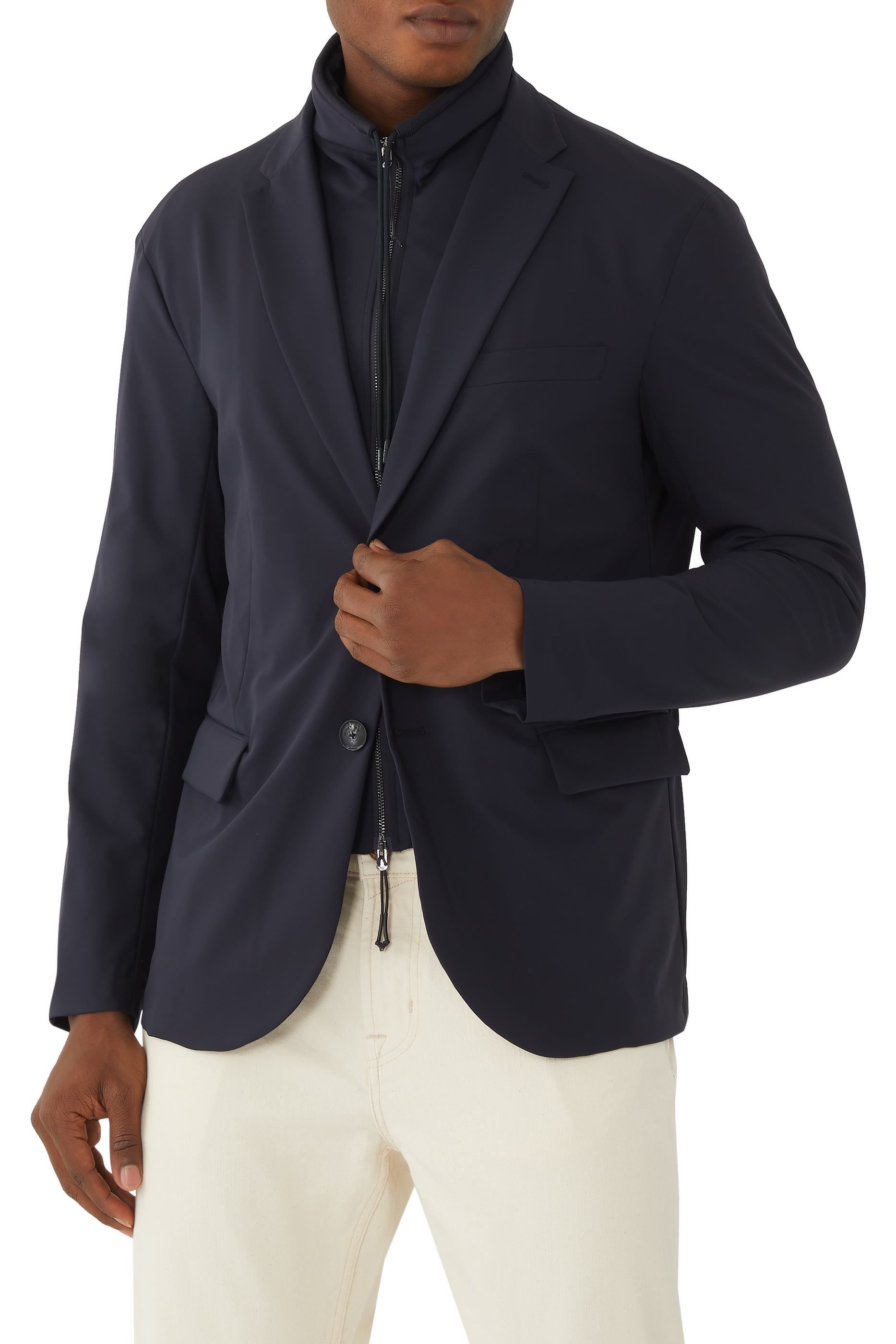 Zip-Up Blazer Jacket