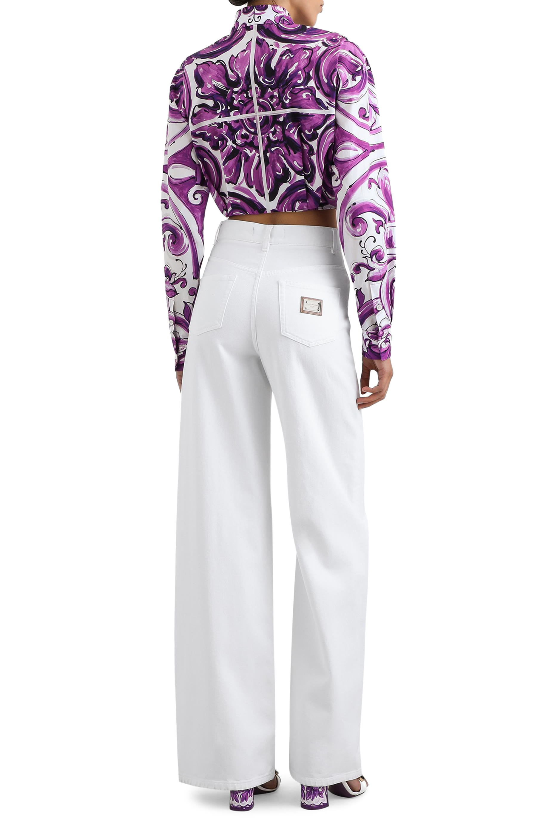 Majolica-Print Poplin Shirt