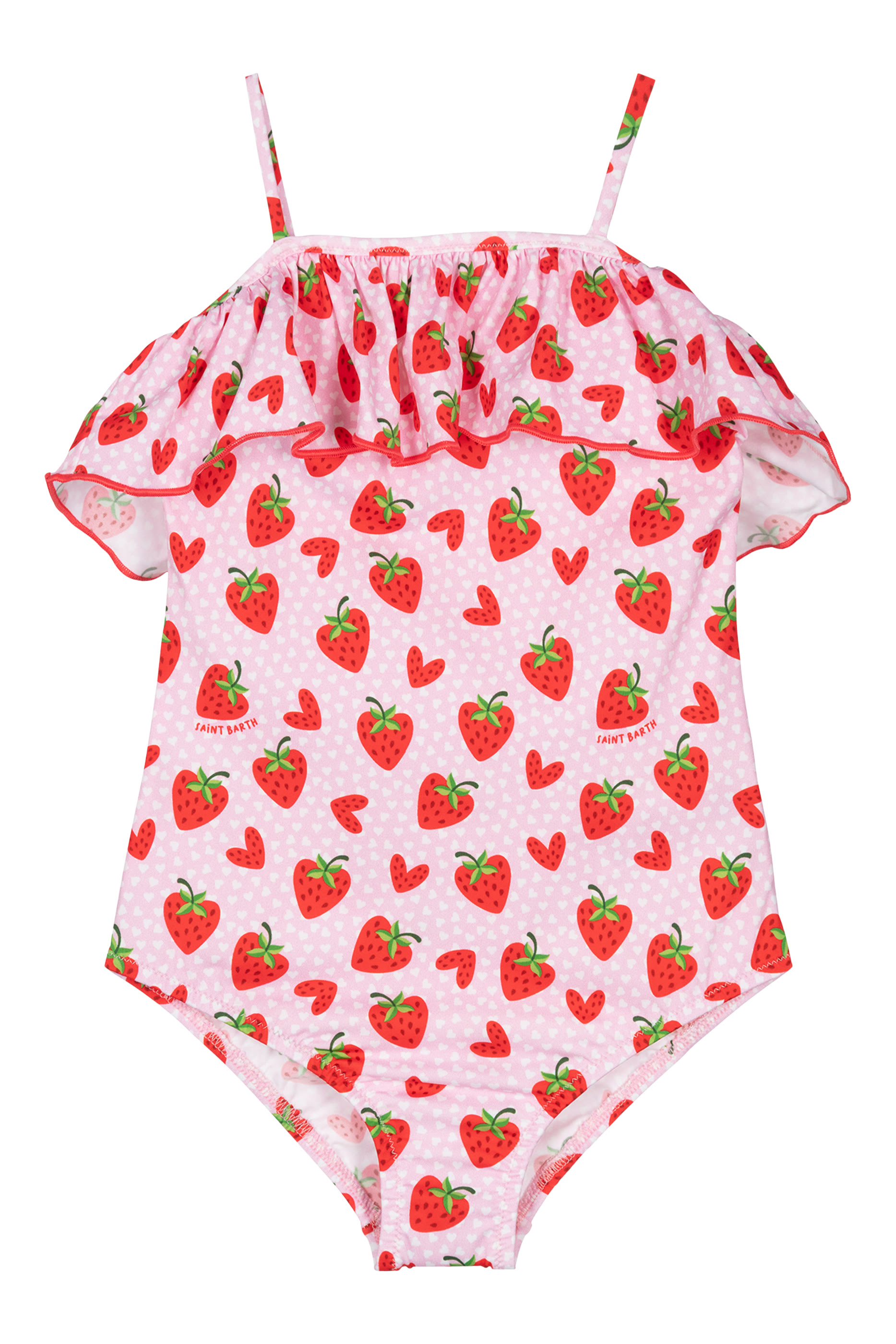 Kids One-Piece Strawberry Print Swimsuit
