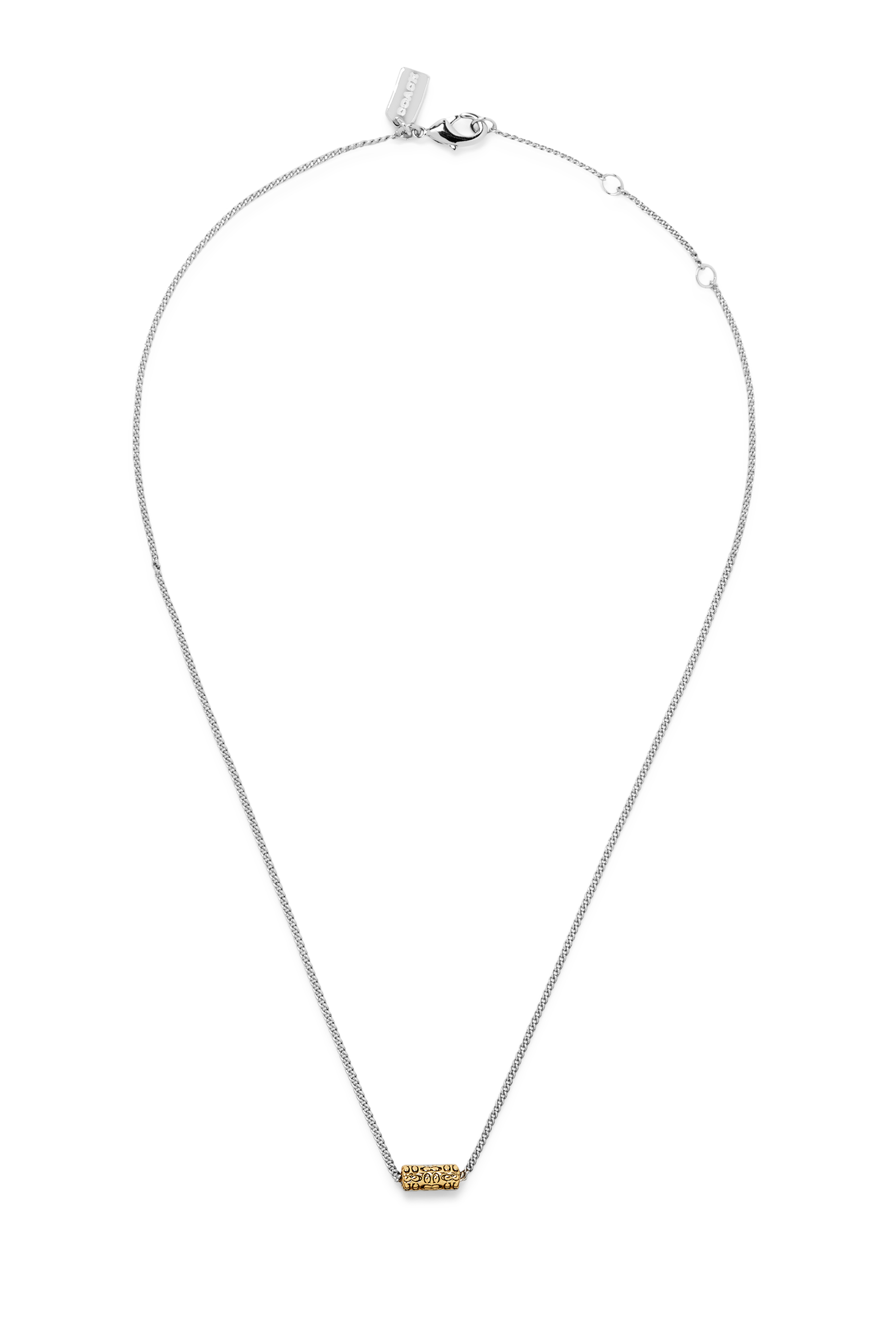 Quilted Signature Bead Pendant Necklace