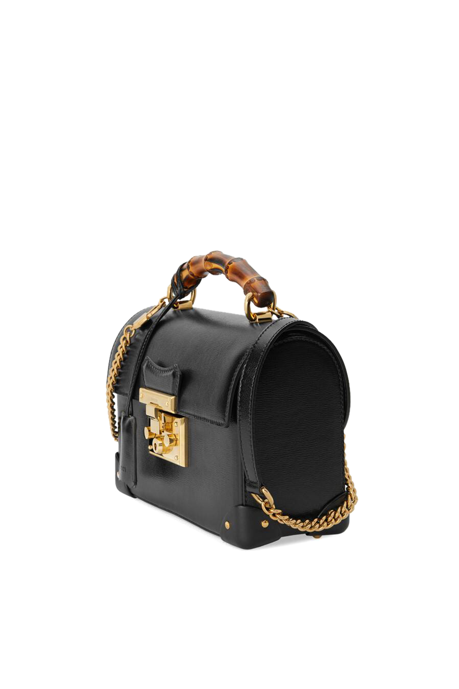 Leather Padlock Small Bamboo Shoulder Bag