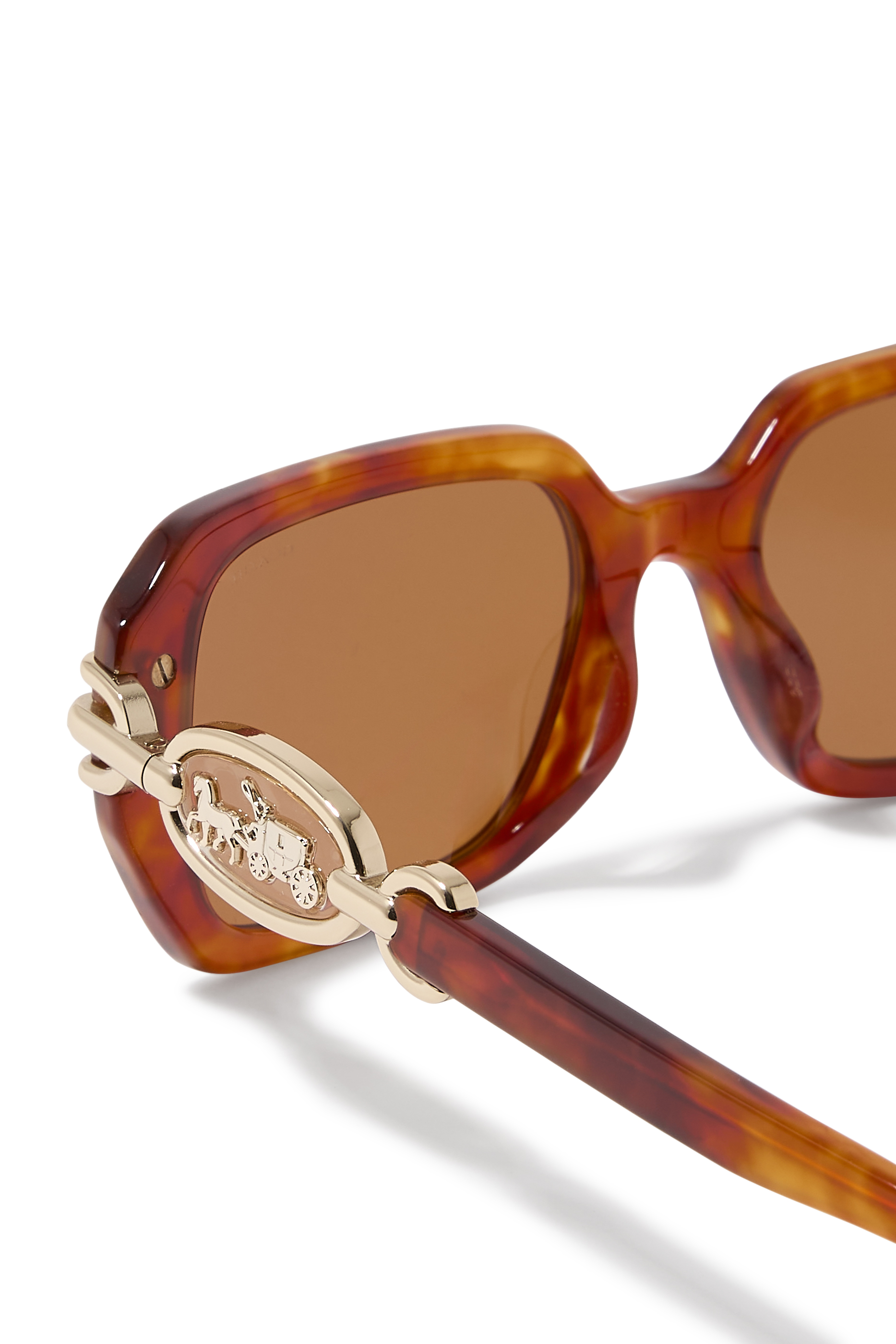 Horse & Carriage Rectangle Sunglasses