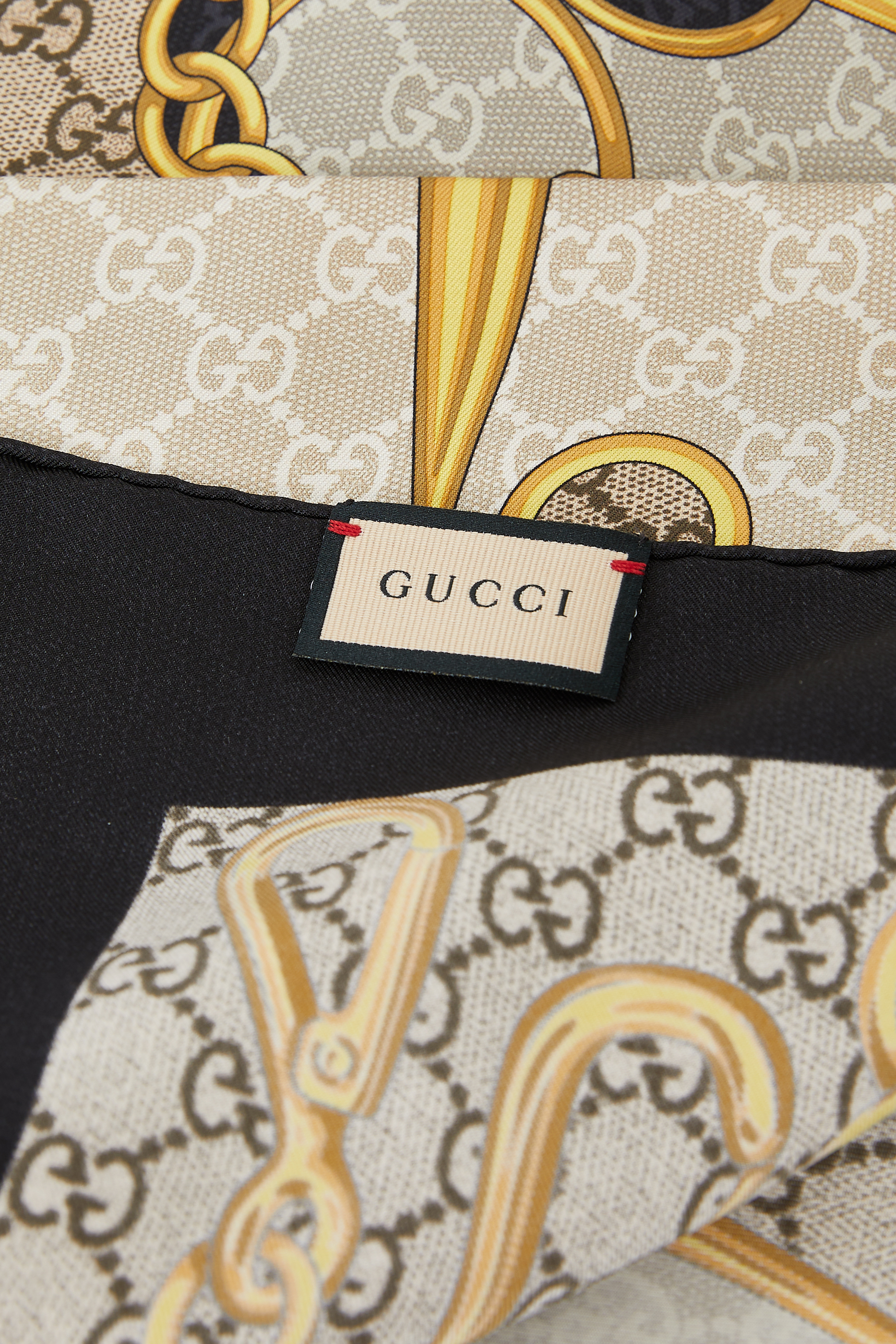 GG Horsebit Silk Scarf