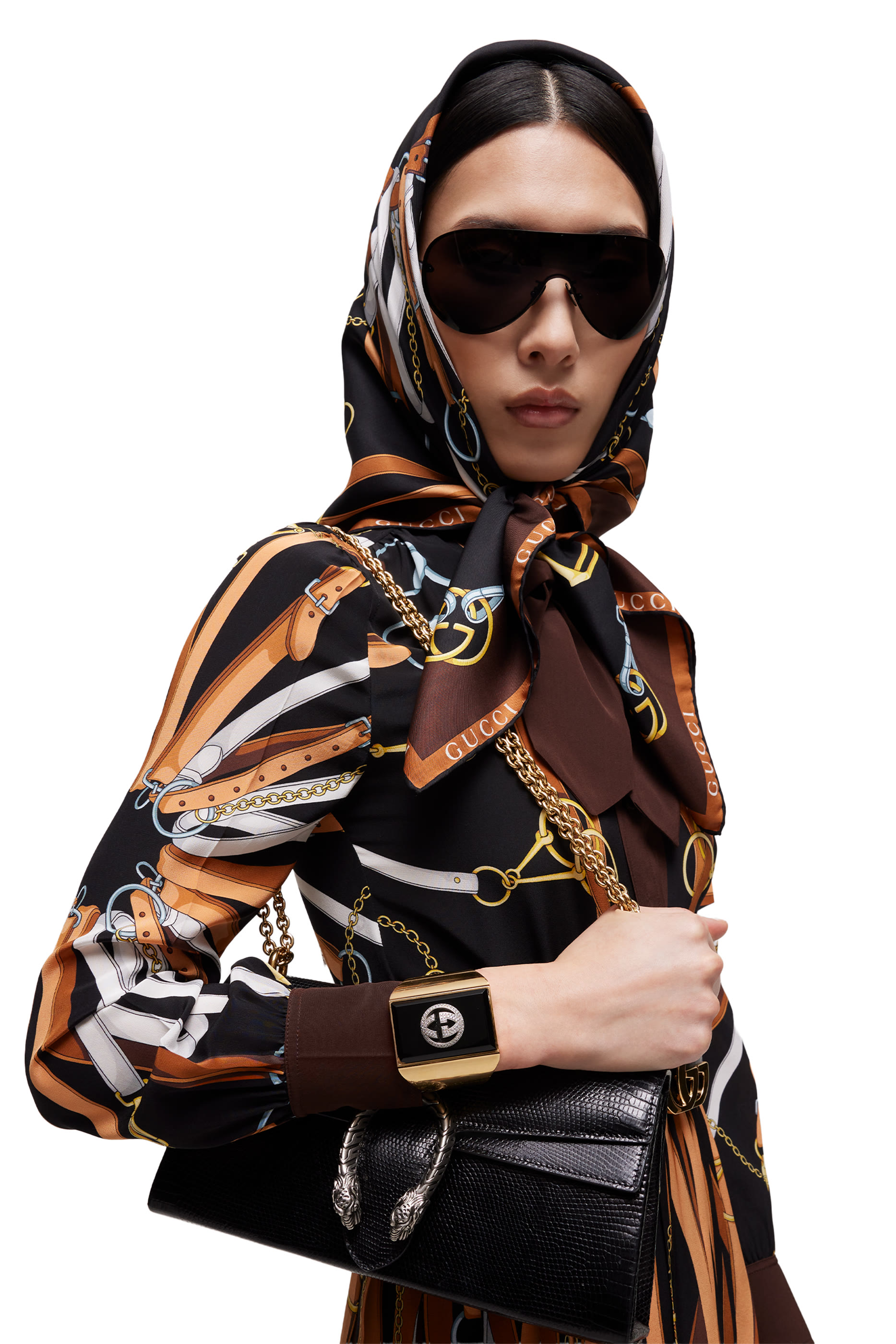Allover Interlocking G Equestrian Print Carr&eacute;