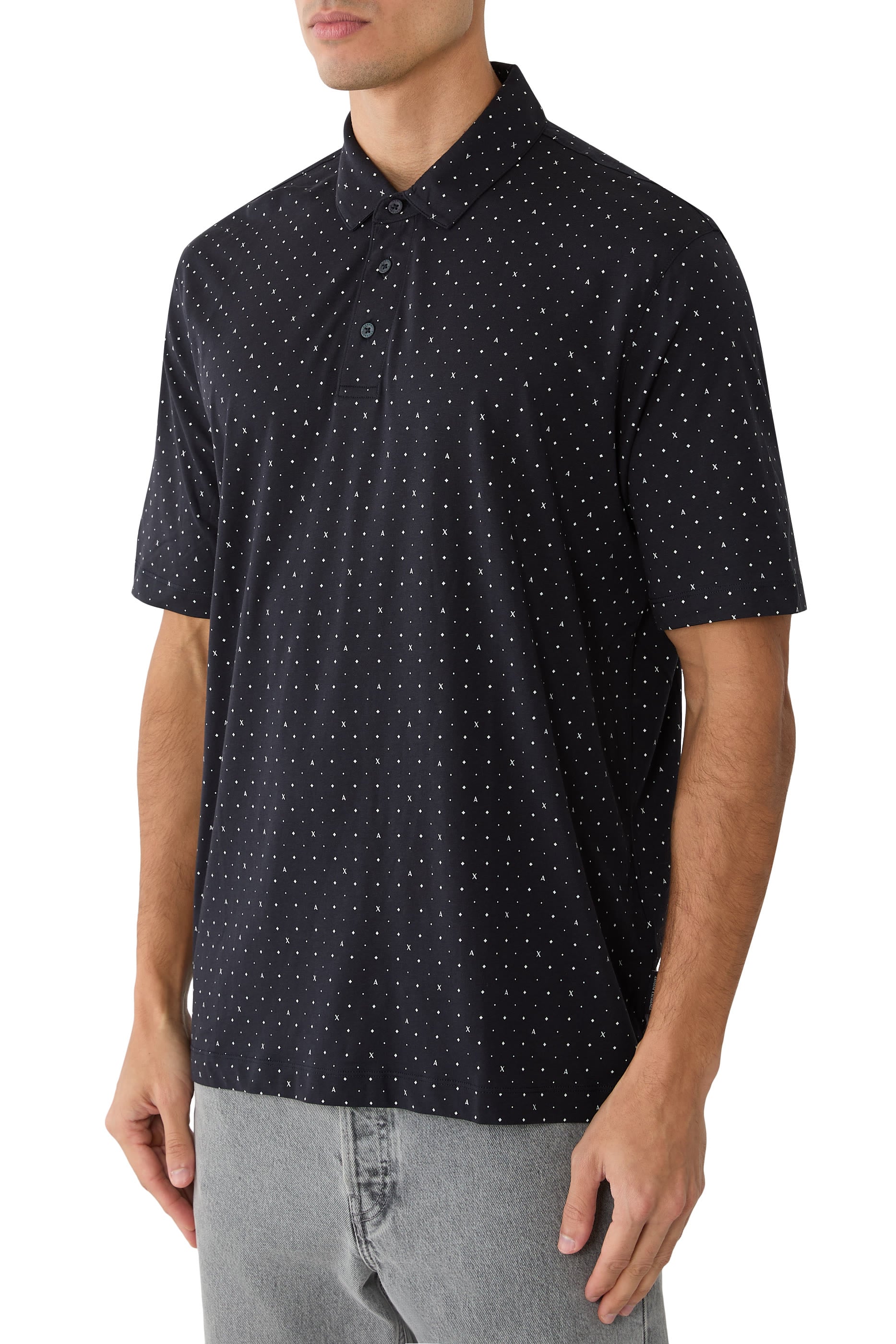 Logo Pattern Polo Shirt