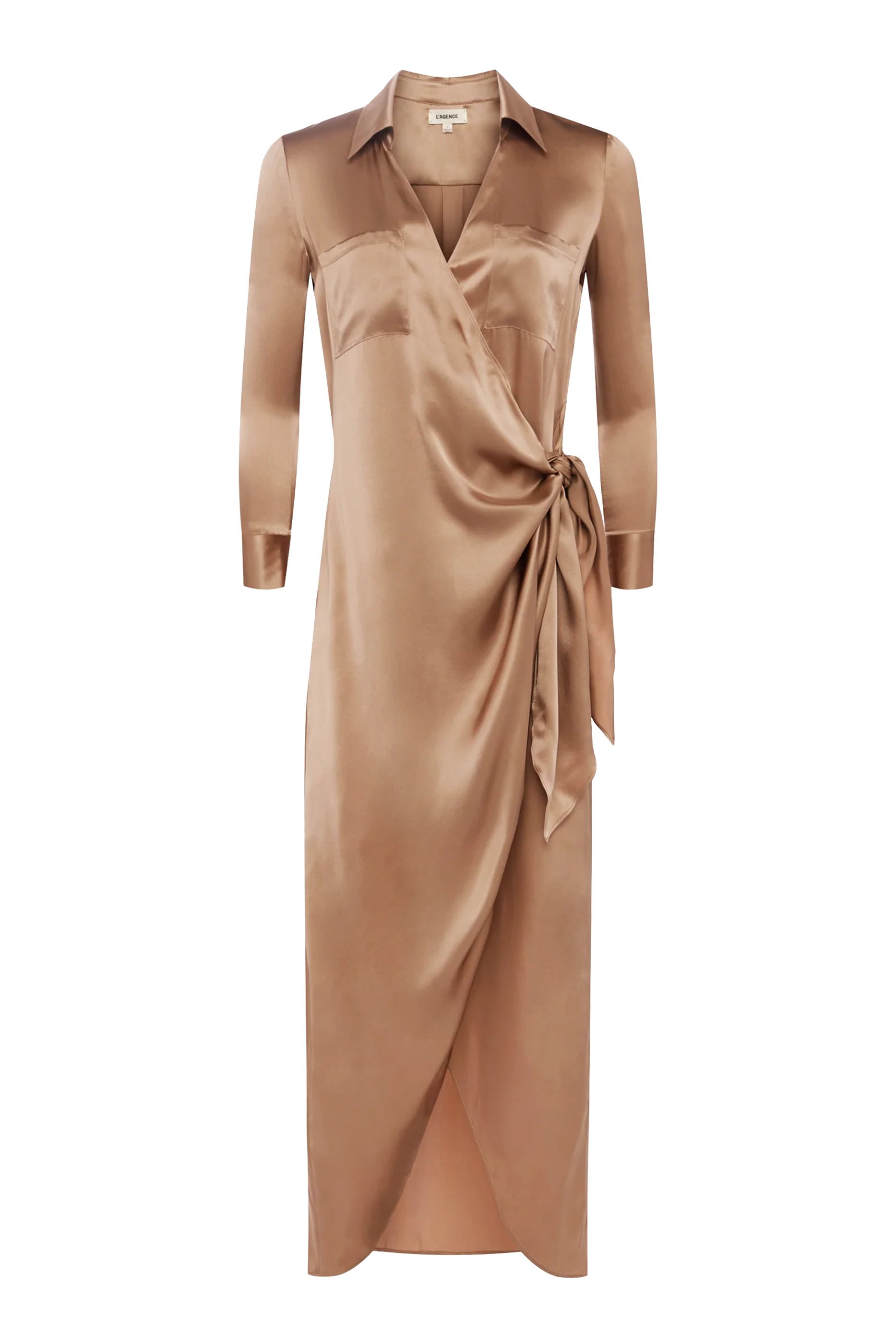 Kadi Satin Wrap Dress