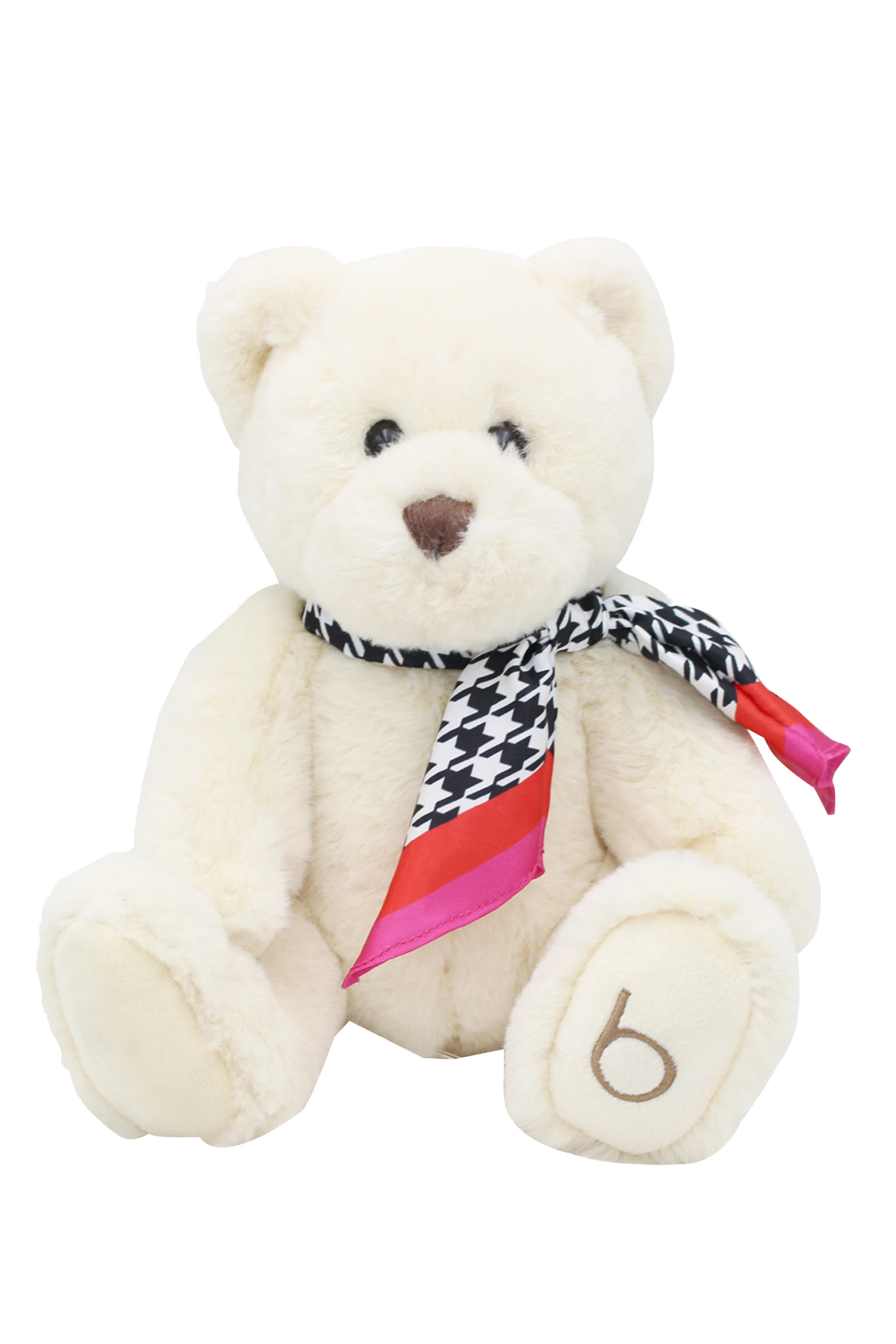 Teddy Bear with Houndstooth Scarf