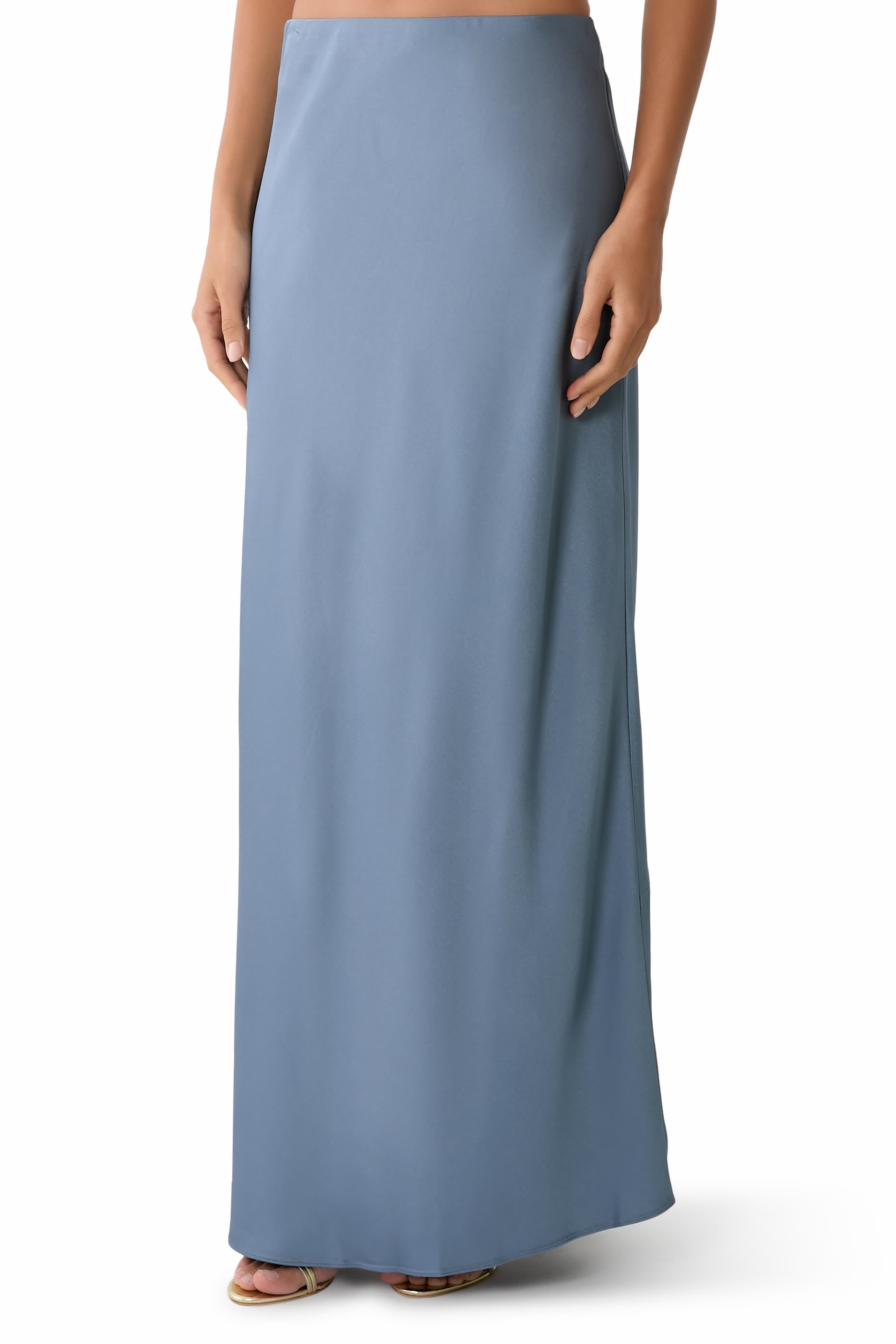 Satin Maxi Slip Skirt 