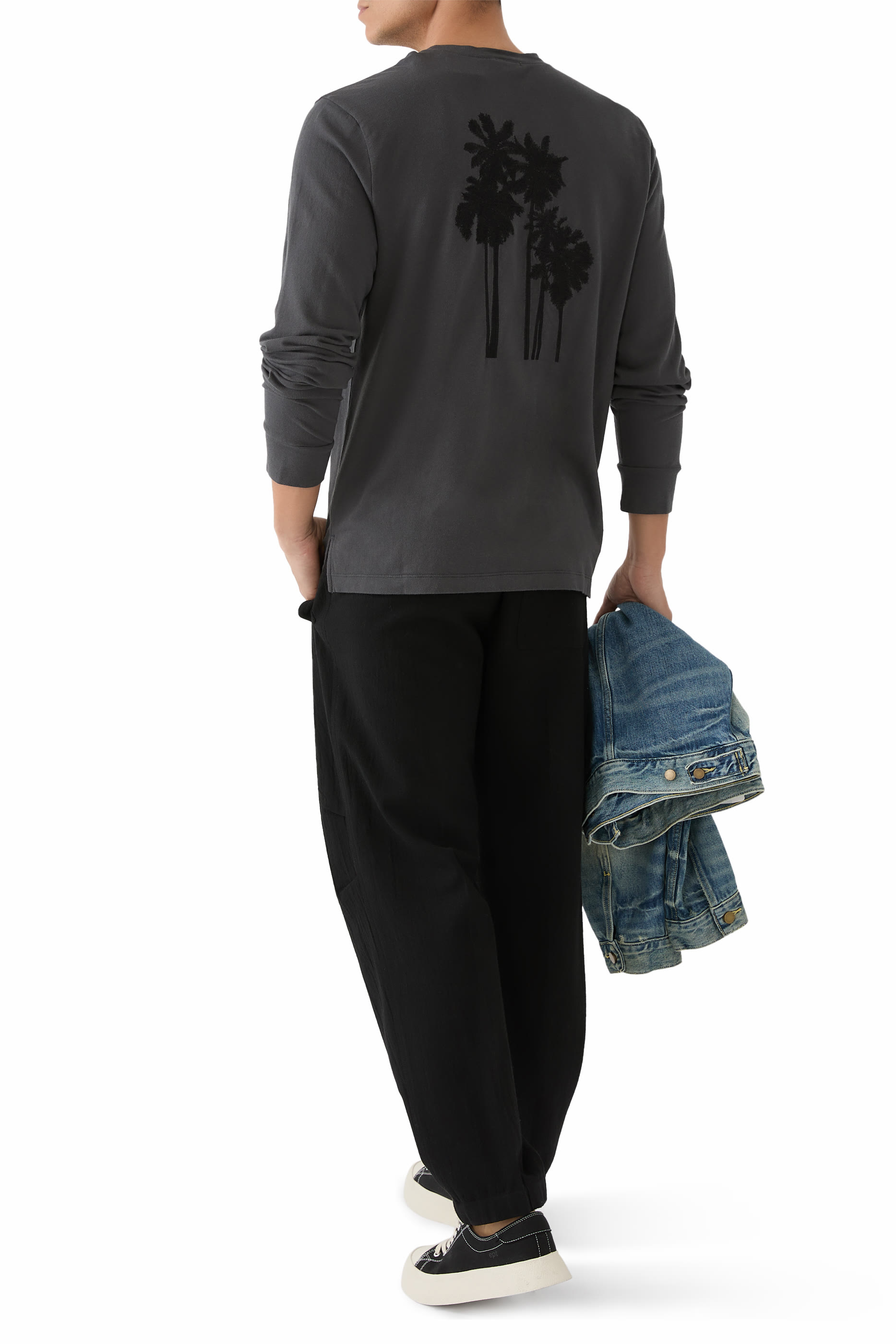 Palm Tree Embroidered Sweatshirt