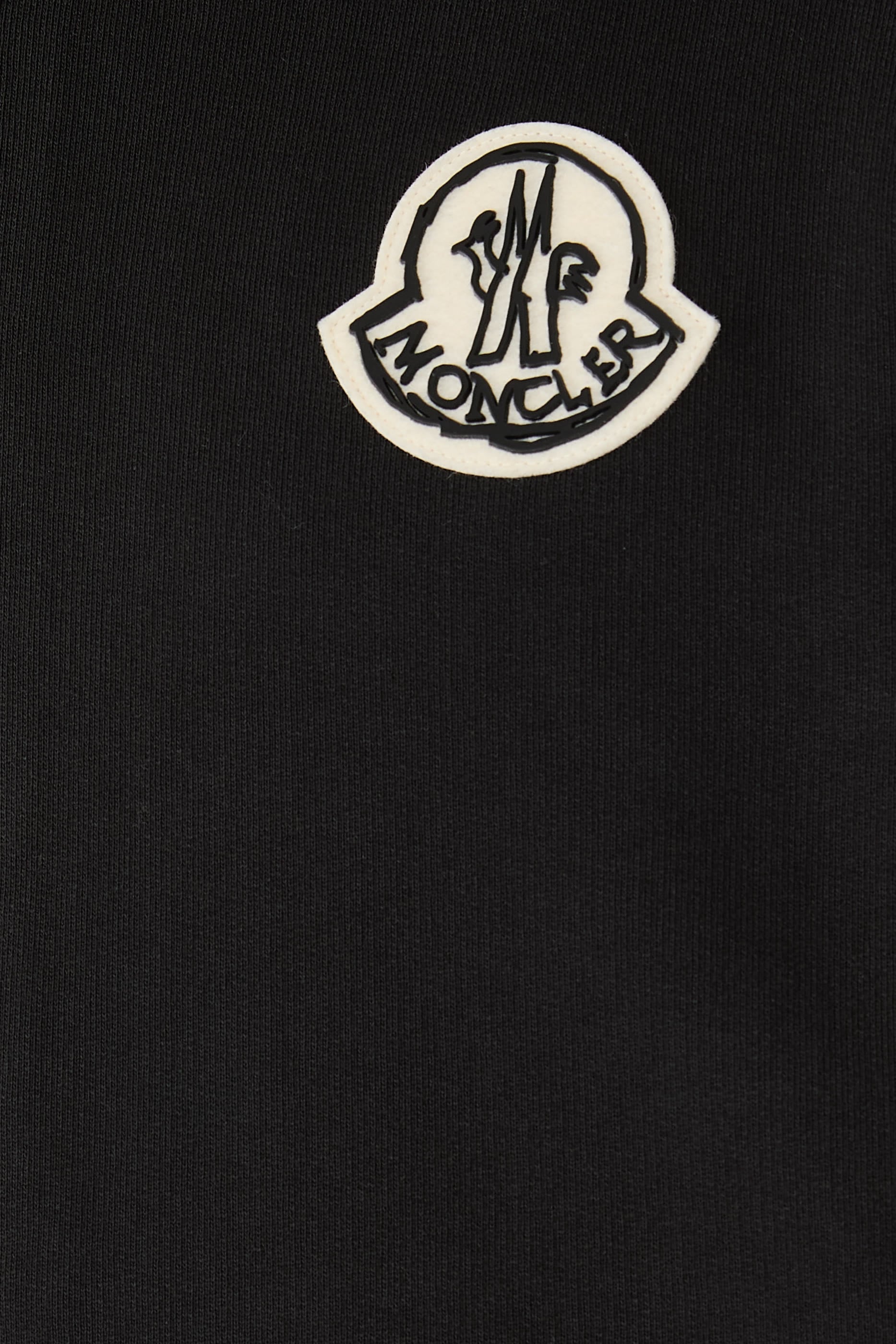 Leather Logo Wool Zip-Up Cardigan 