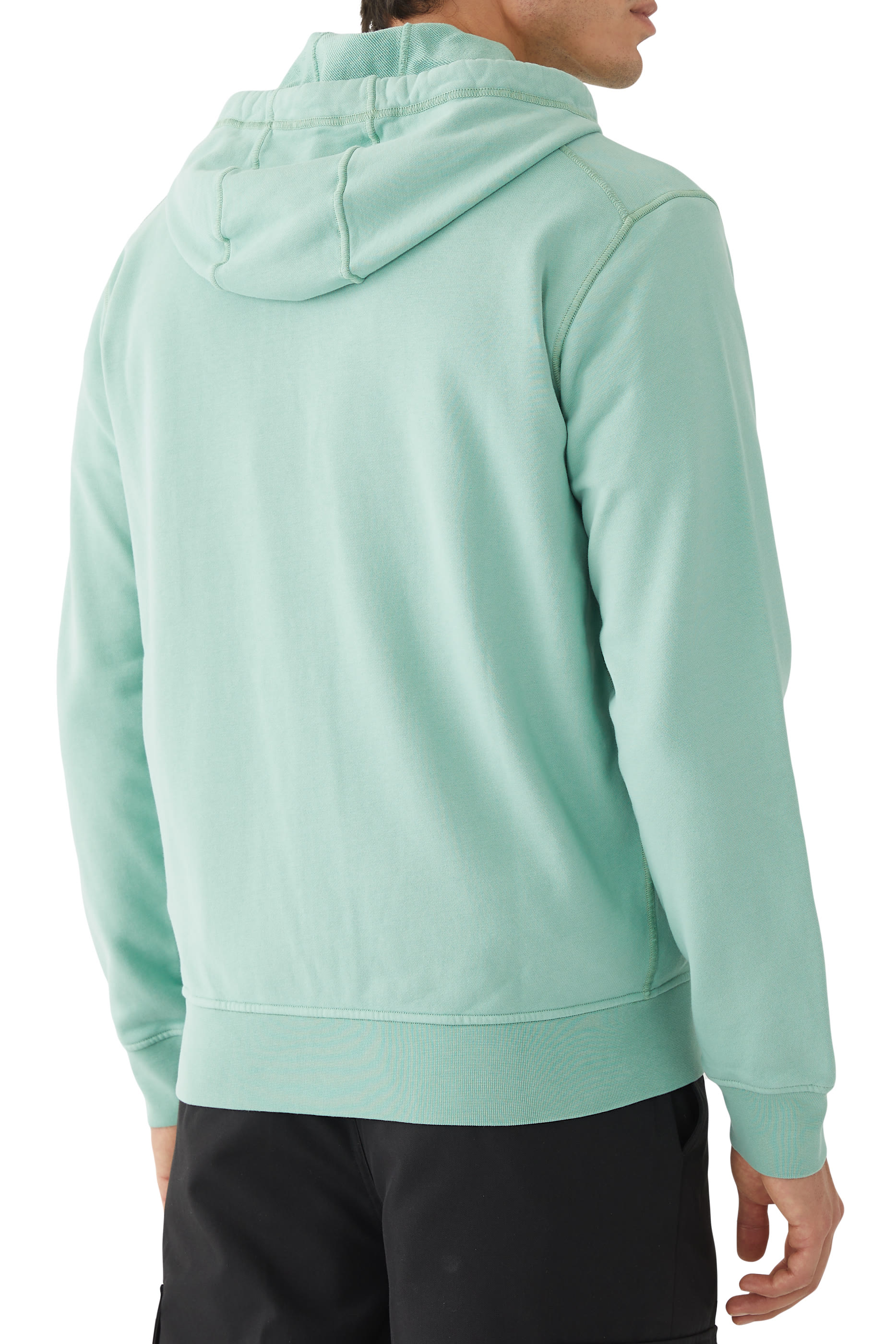 Logo Patch Zip-Fastening Hoodie