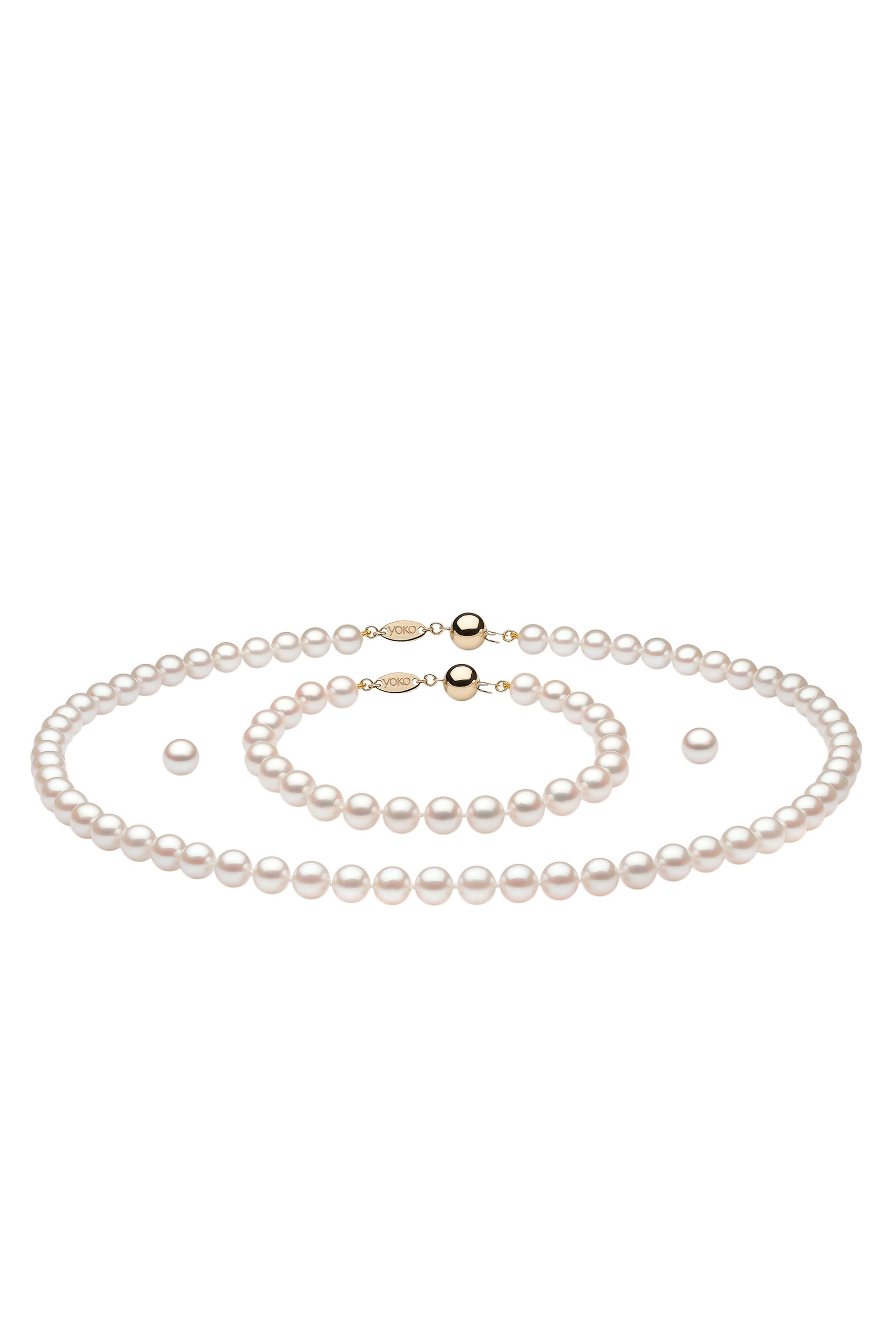 Classic Earring And Pendant Set, 18K Gold, Diamonds & Pearls