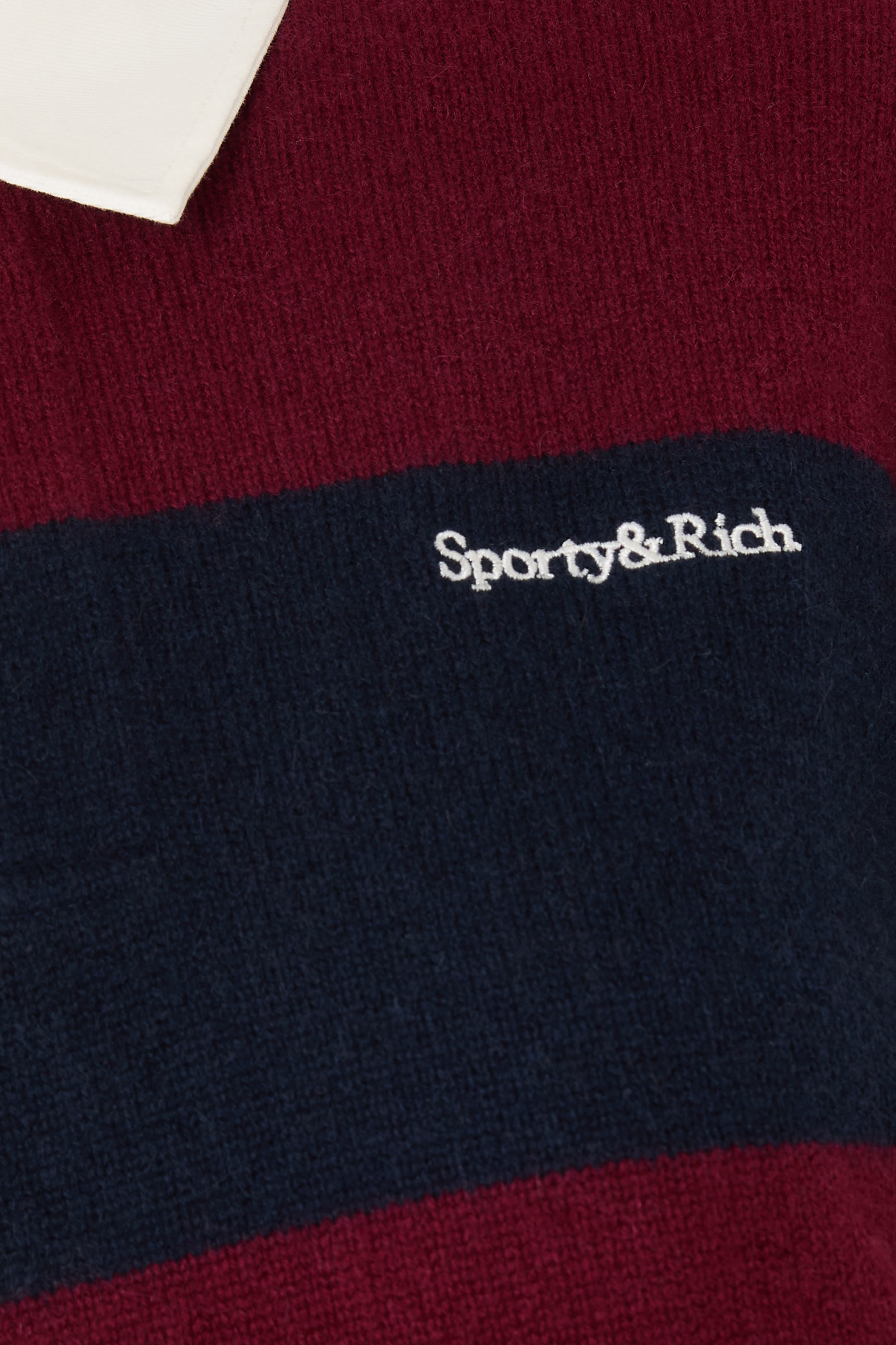 Serif Logo Cashmere Rugby Polo