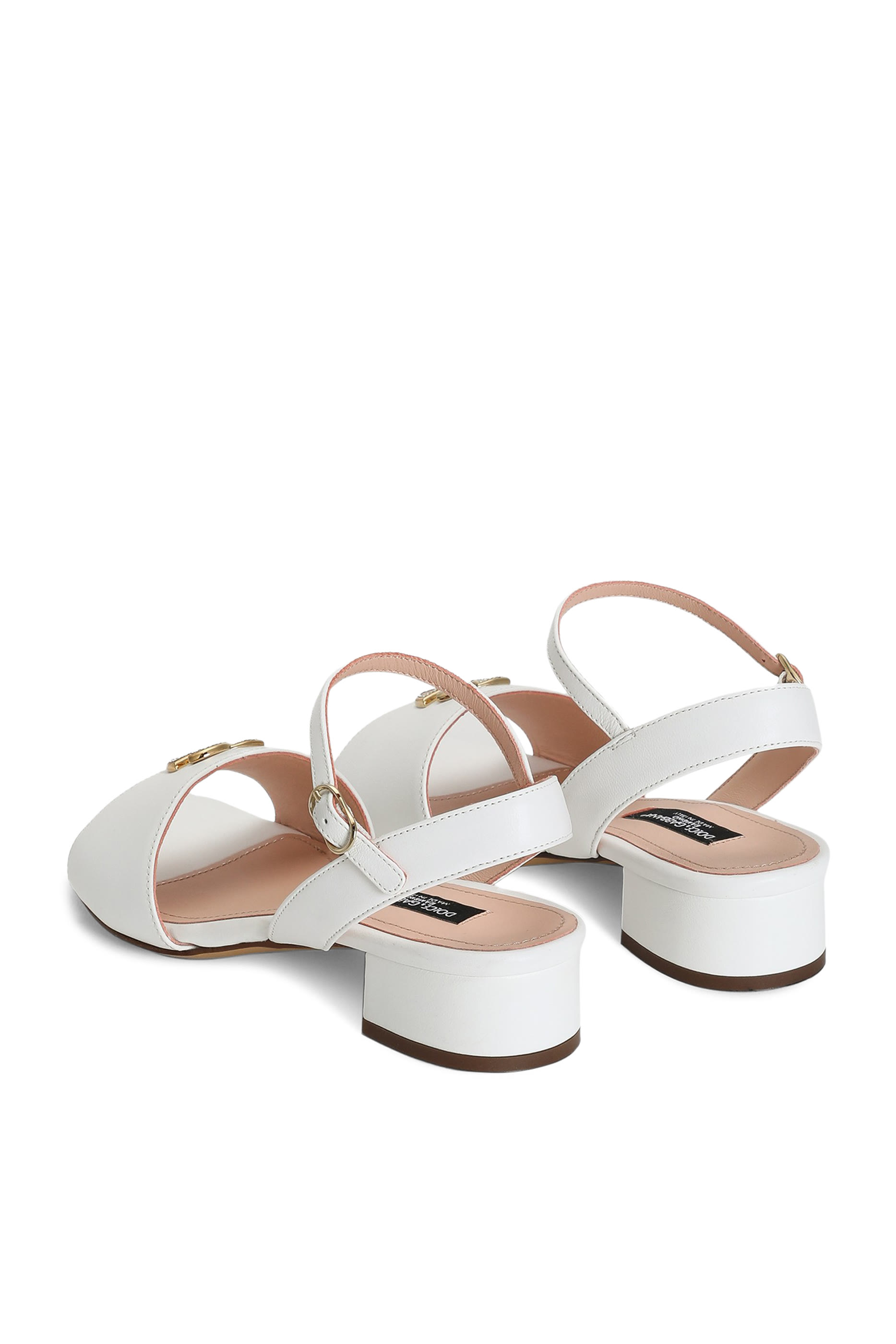 Kids DG Logo Calfskin Sandals