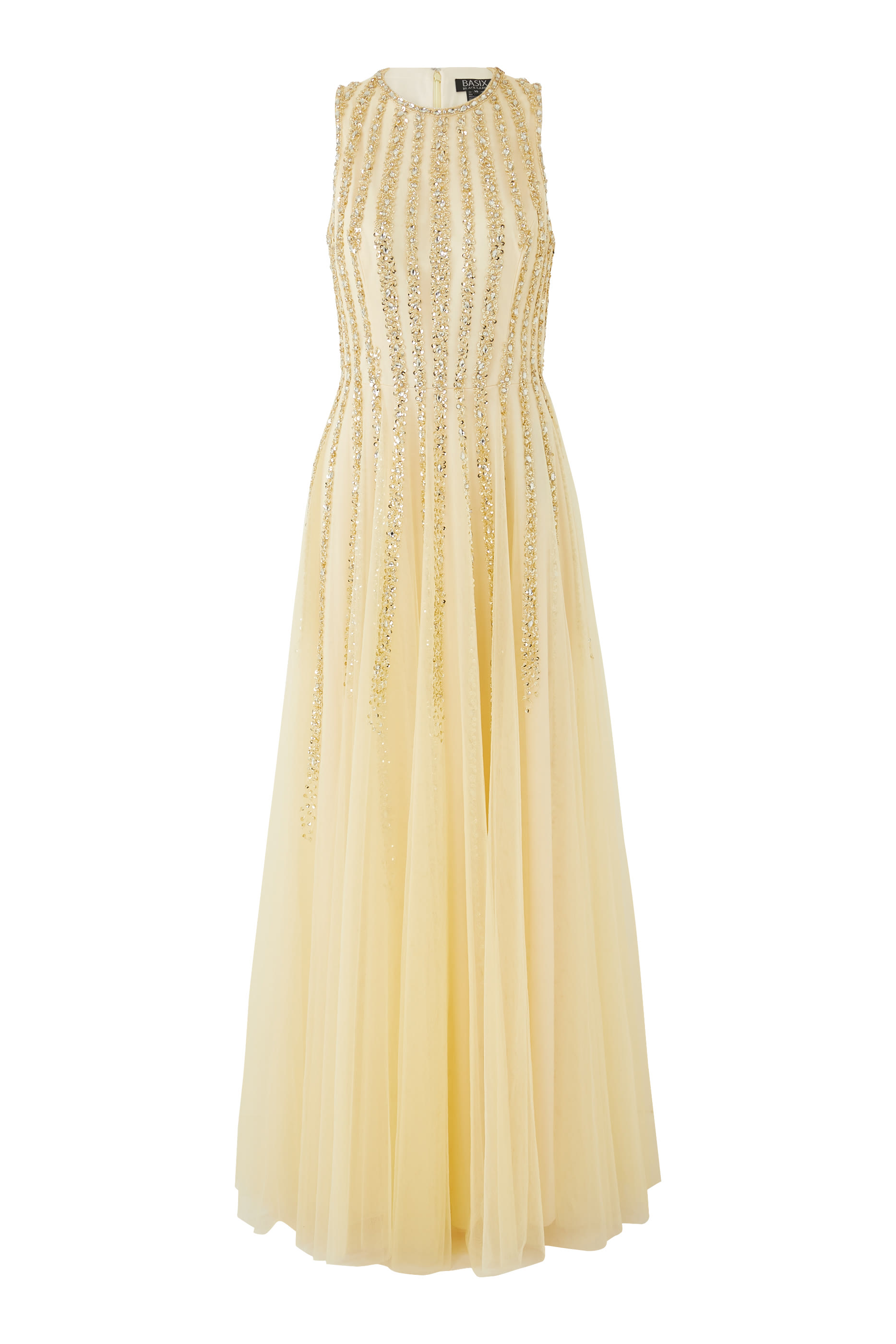 Sleeveless Embellished Gown