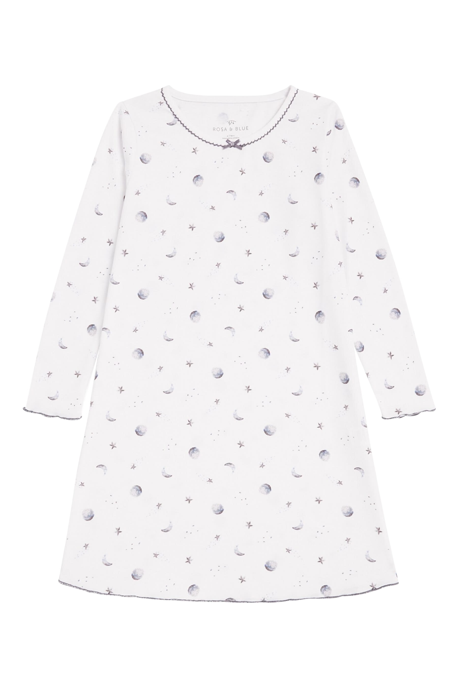 Kids  Starlit Moon Print Long Sleeve Nightdress