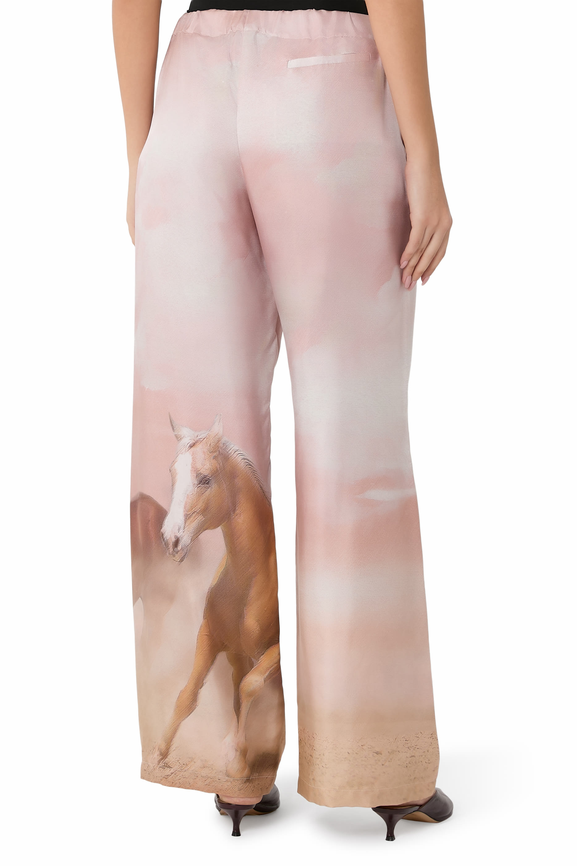 Horse-Print Long Pants