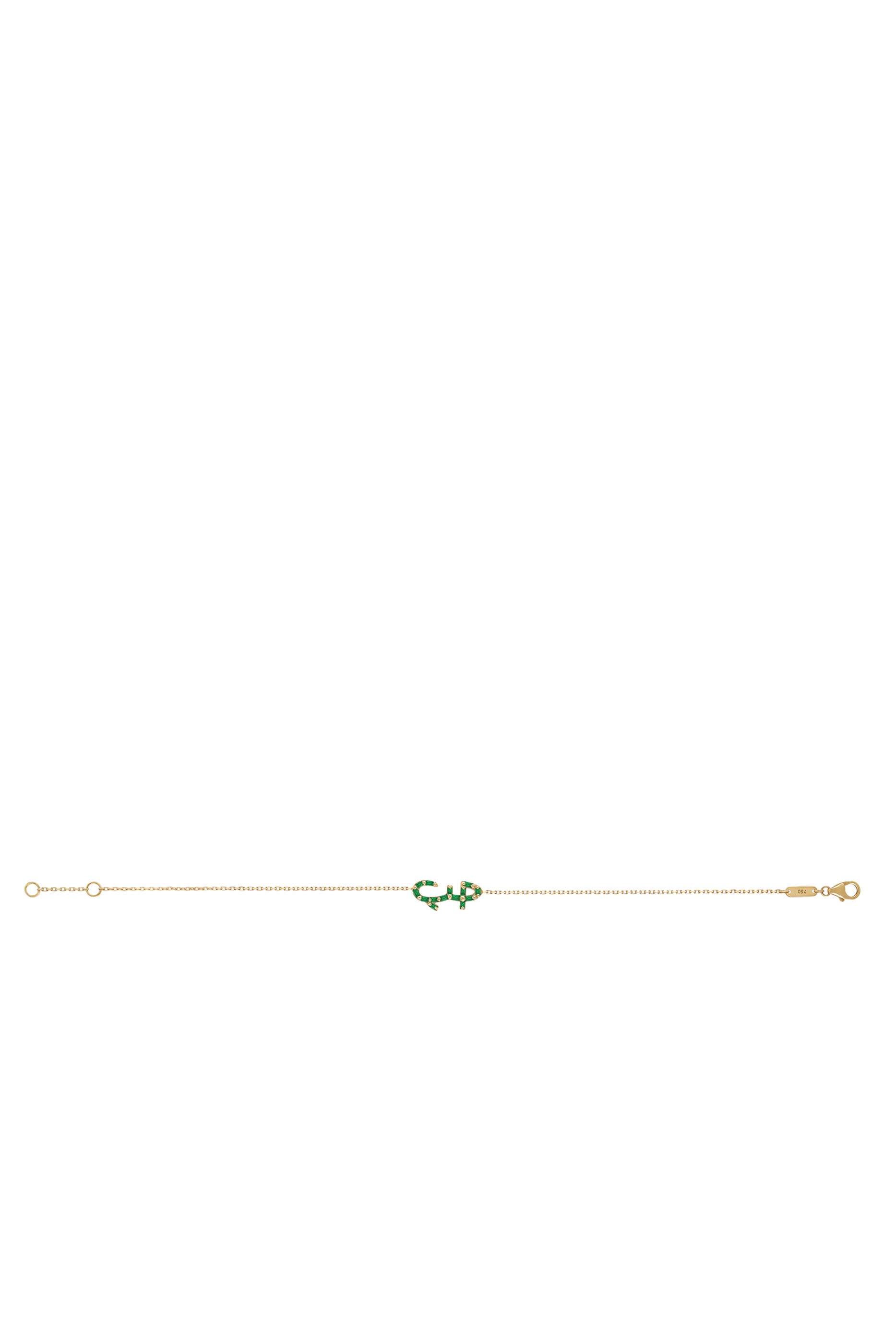 Hobb &ldquo;Love&rdquo; Bracelet, 18K Yellow Gold & Emerald
