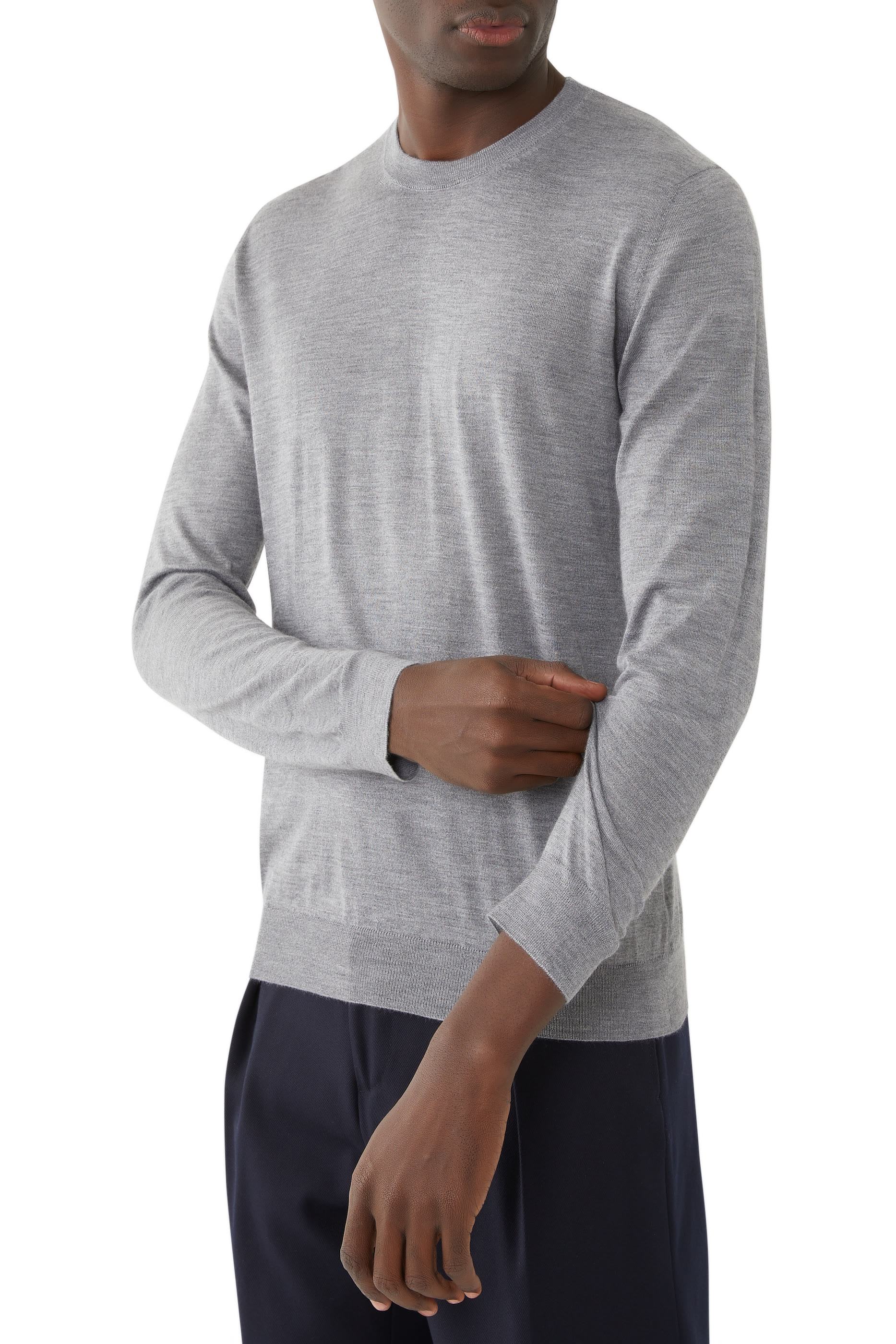 Cashmere and Silk Slim-Fit Crew Neck Sweater