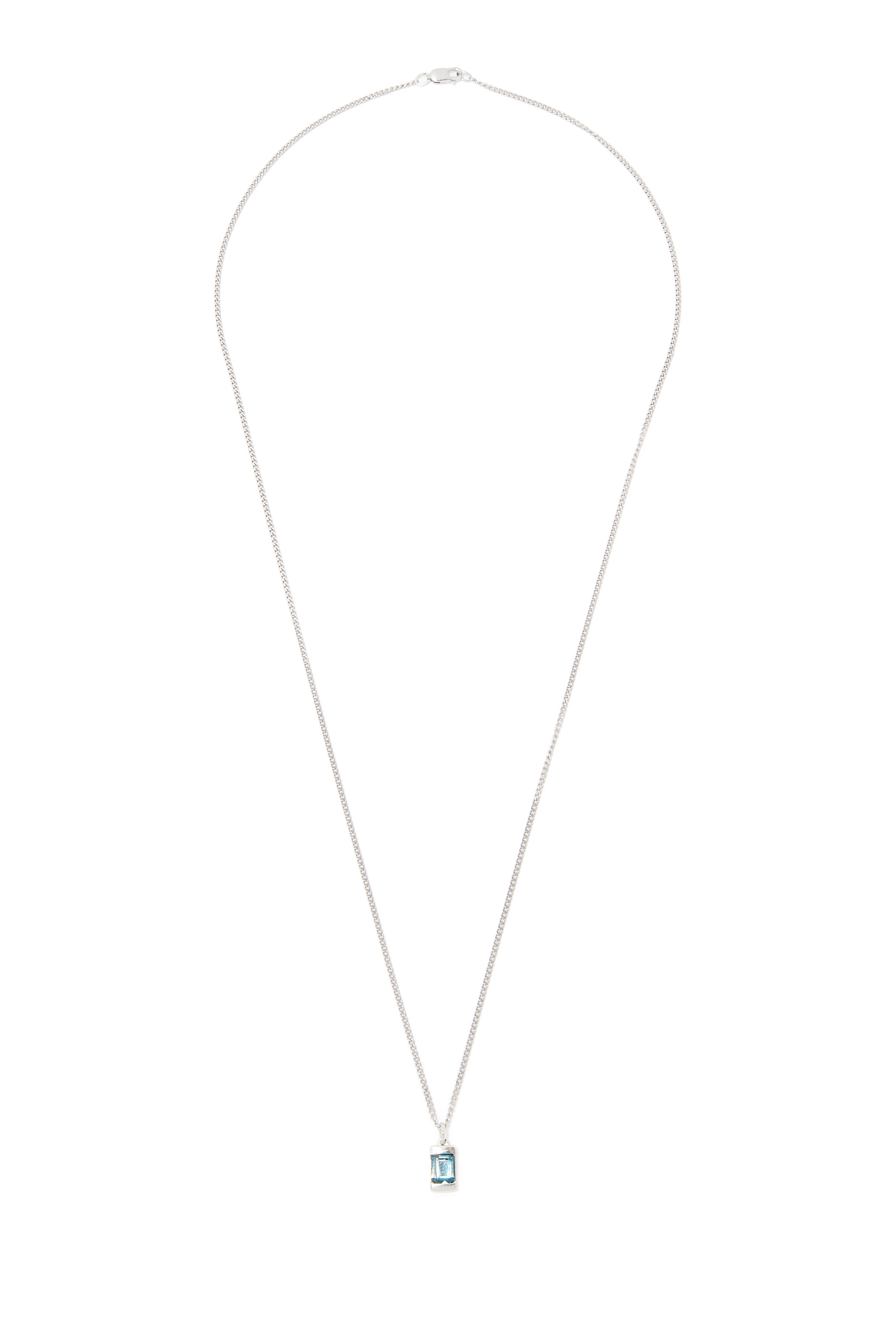 Valor Pendant Necklace, Sterling Silver & Blue Topaz