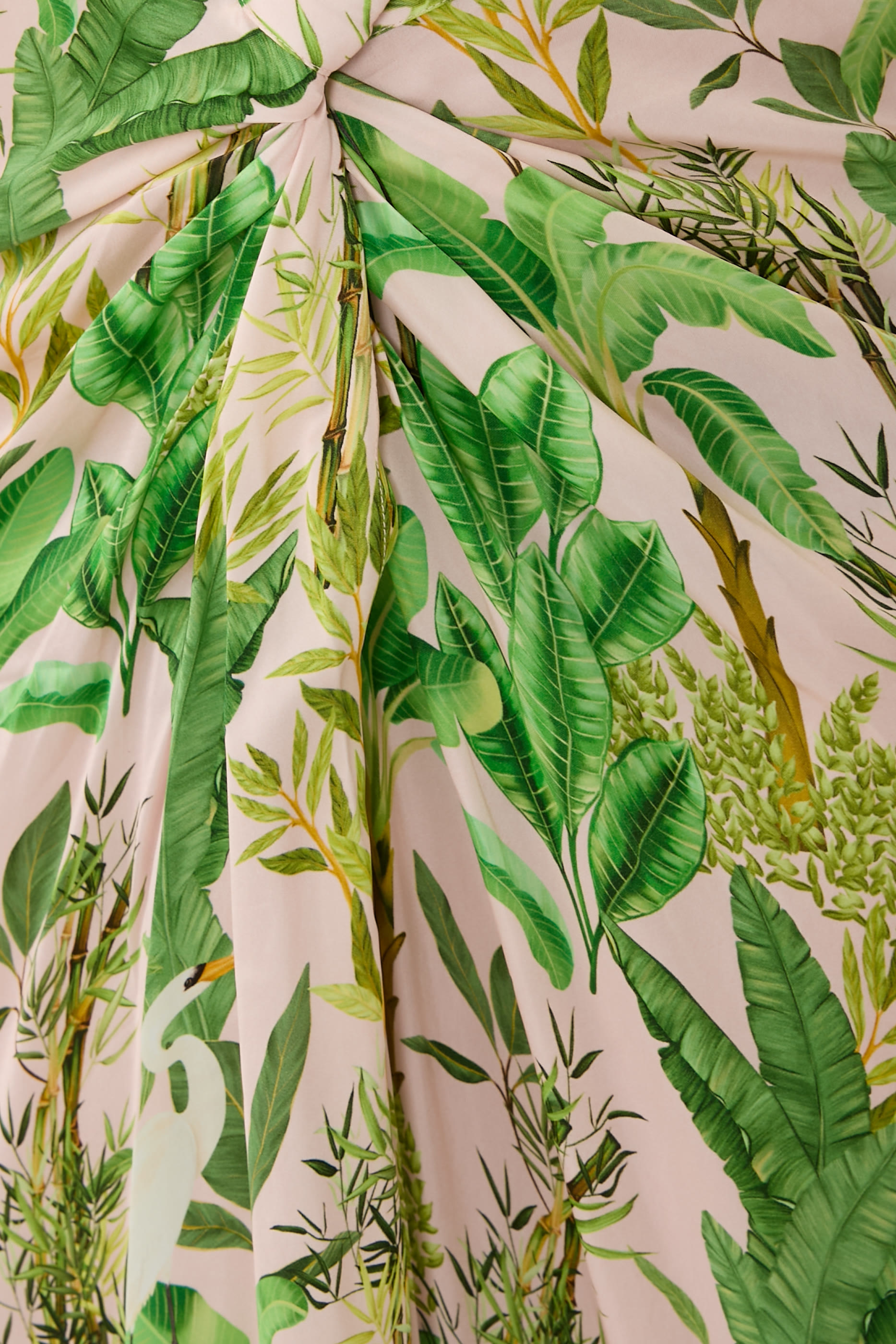 Hand Draped Tropical Maxi Skirt