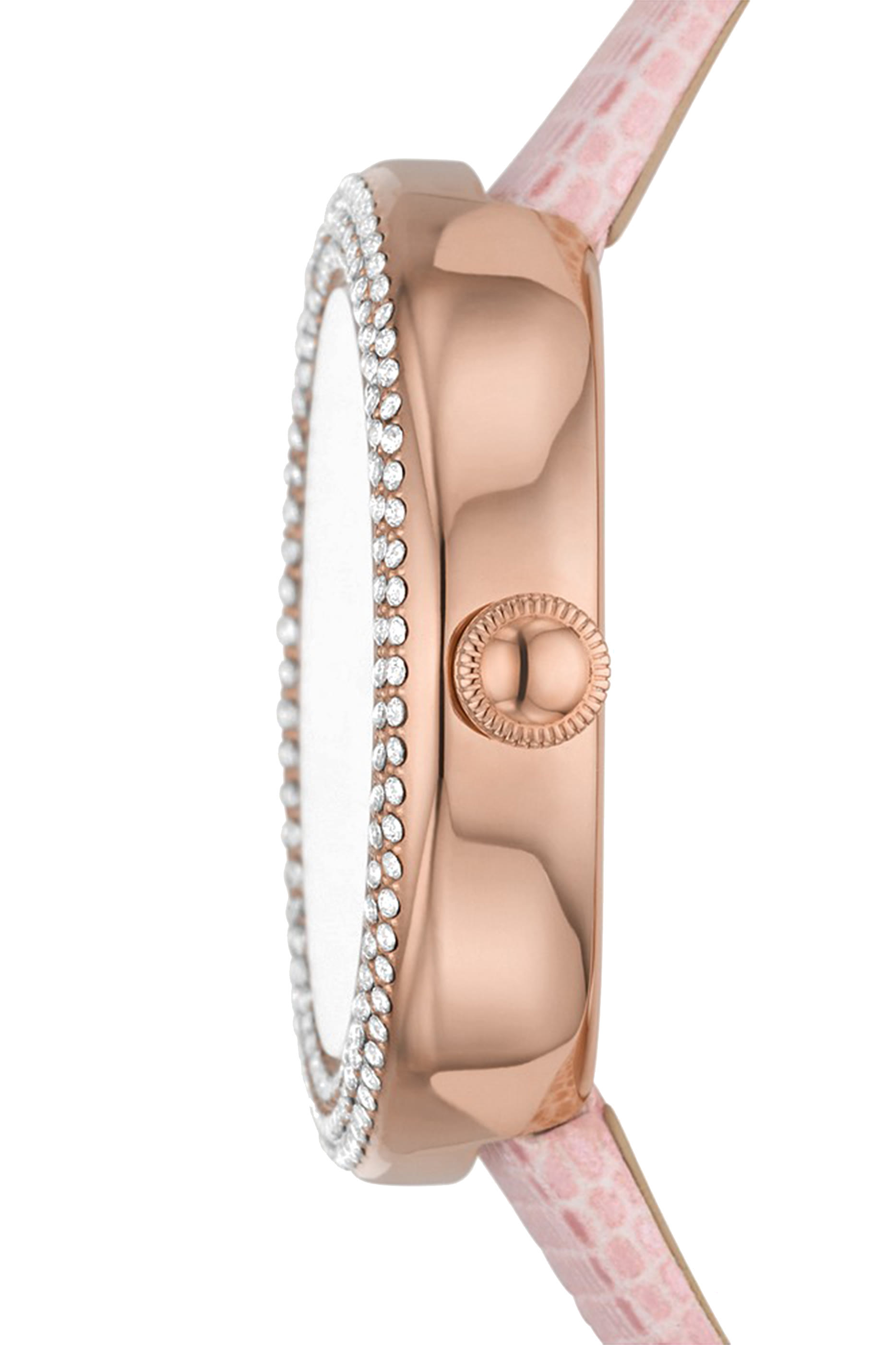 Rosa Quartz Leather Watch & Bracelet Set