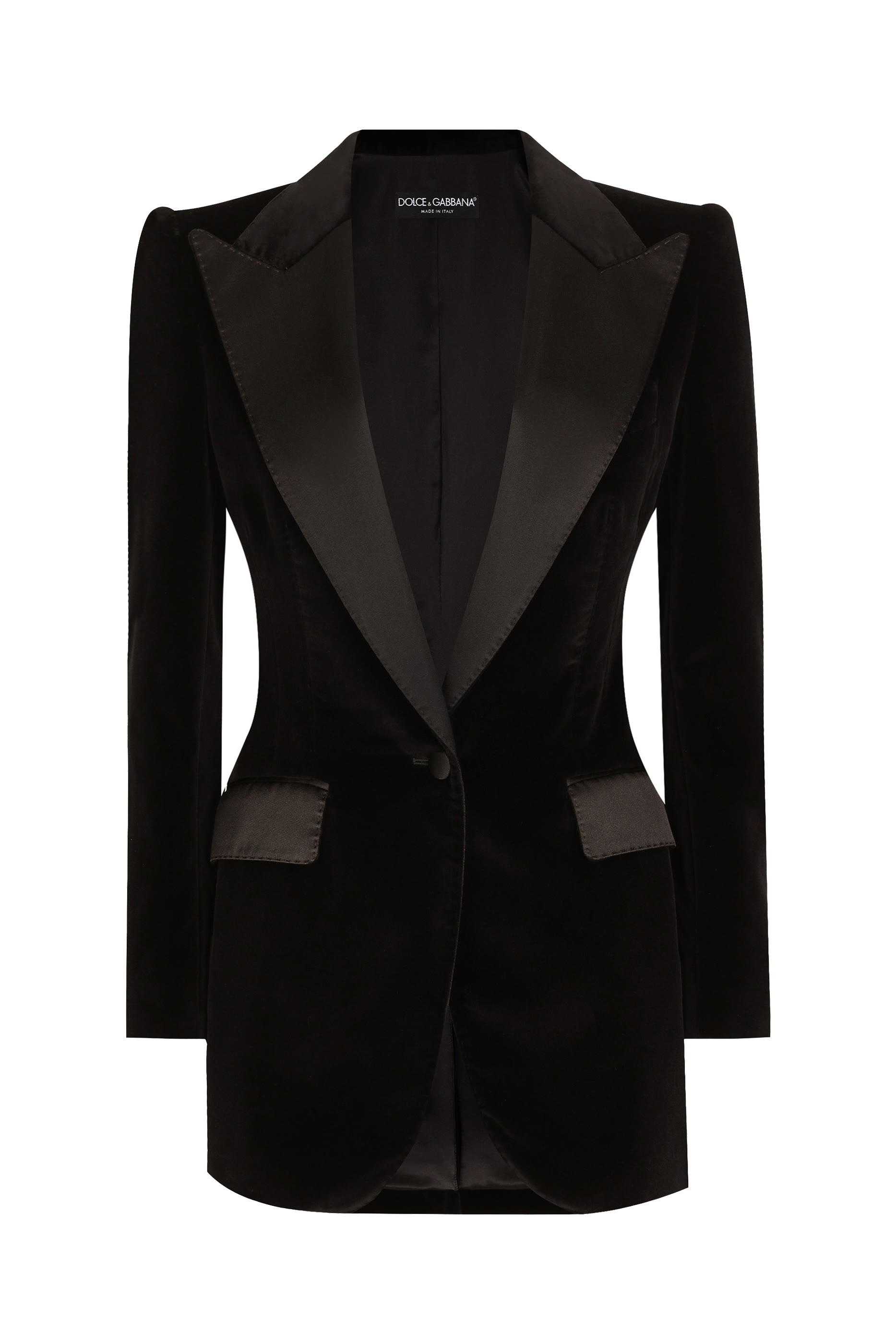 Single-Breasted Velvet Turlington Tuxedo Jacket