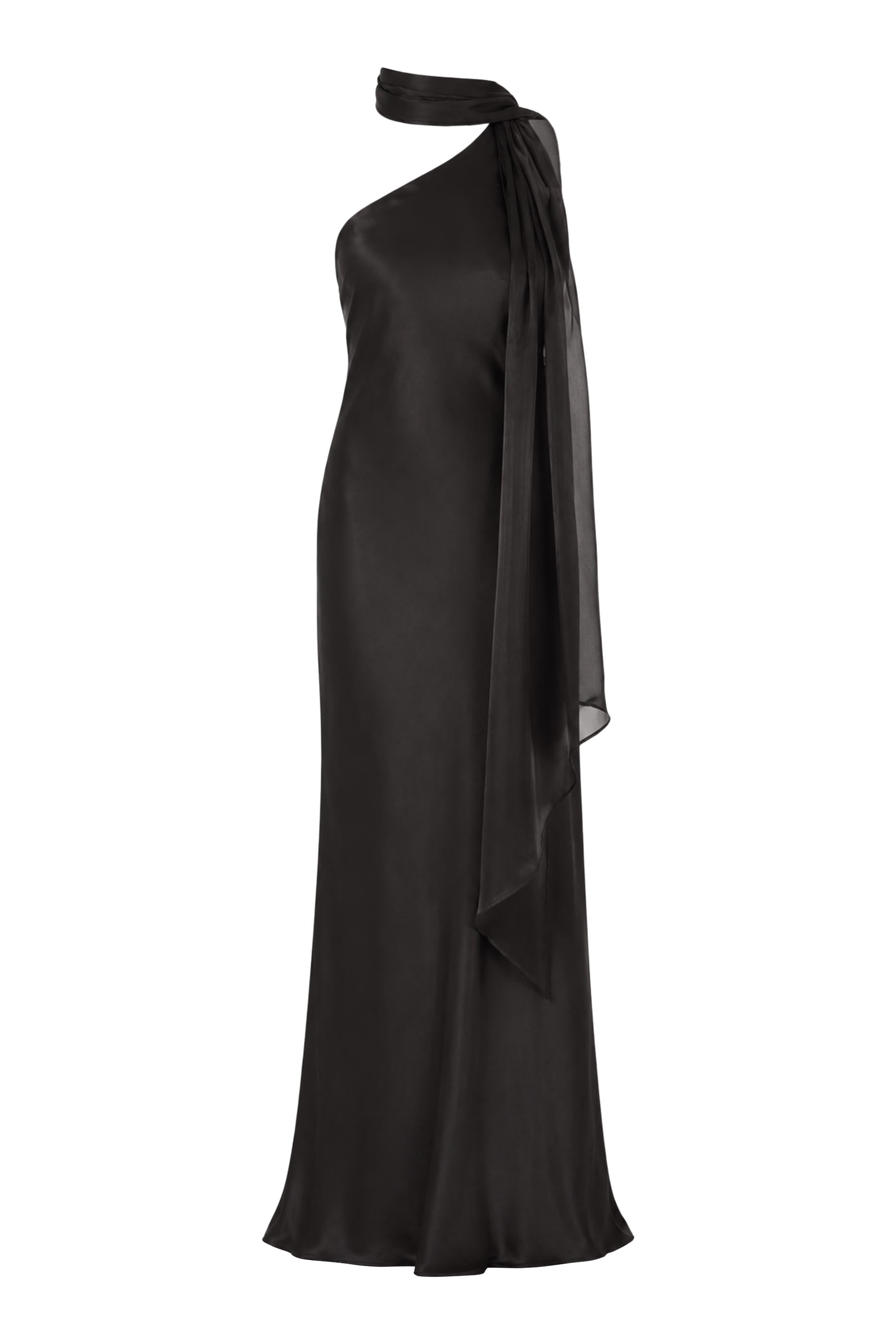Bow Strap One-Shoulder Dress
