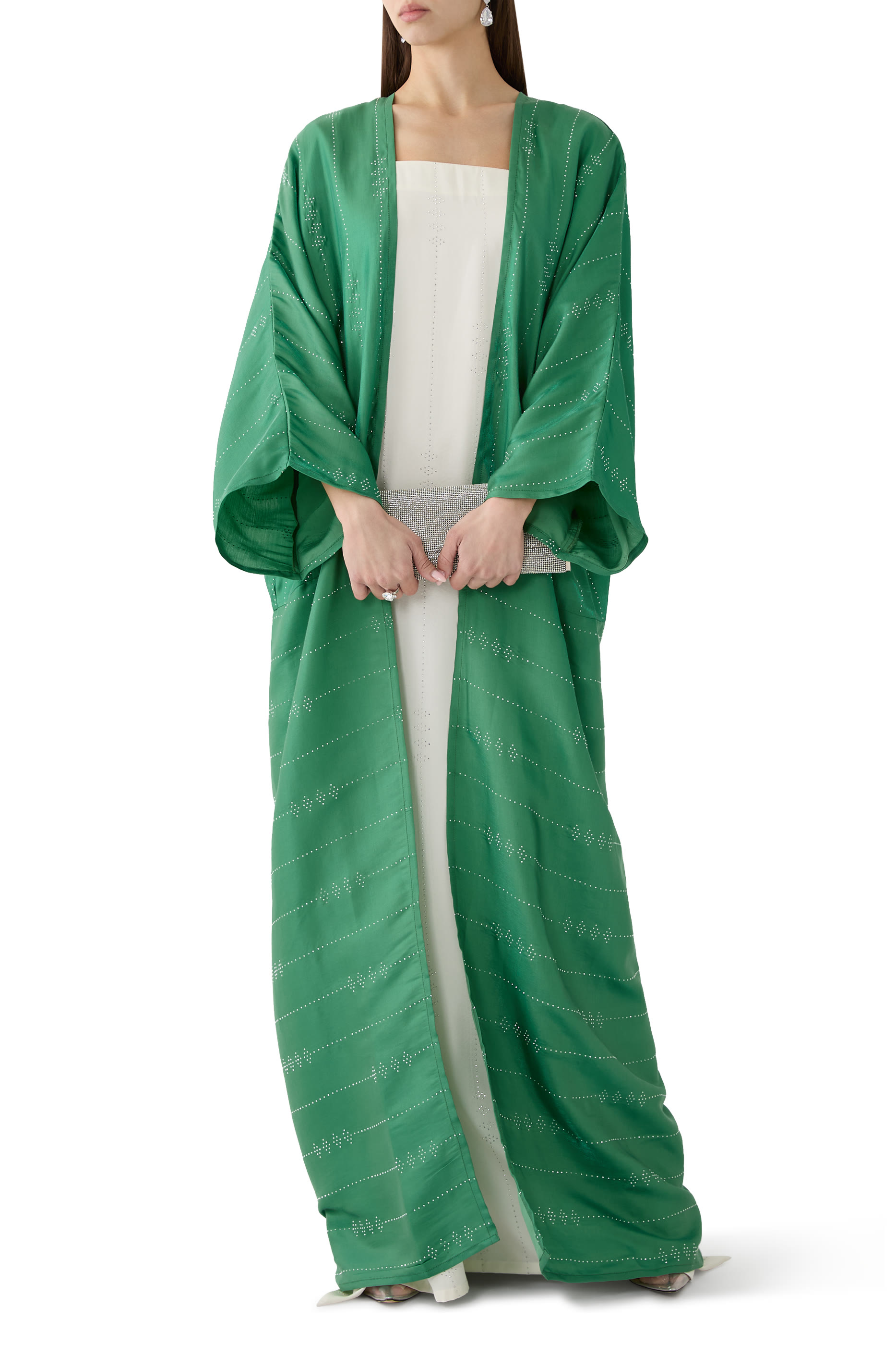 V-Neck Studded Bisht