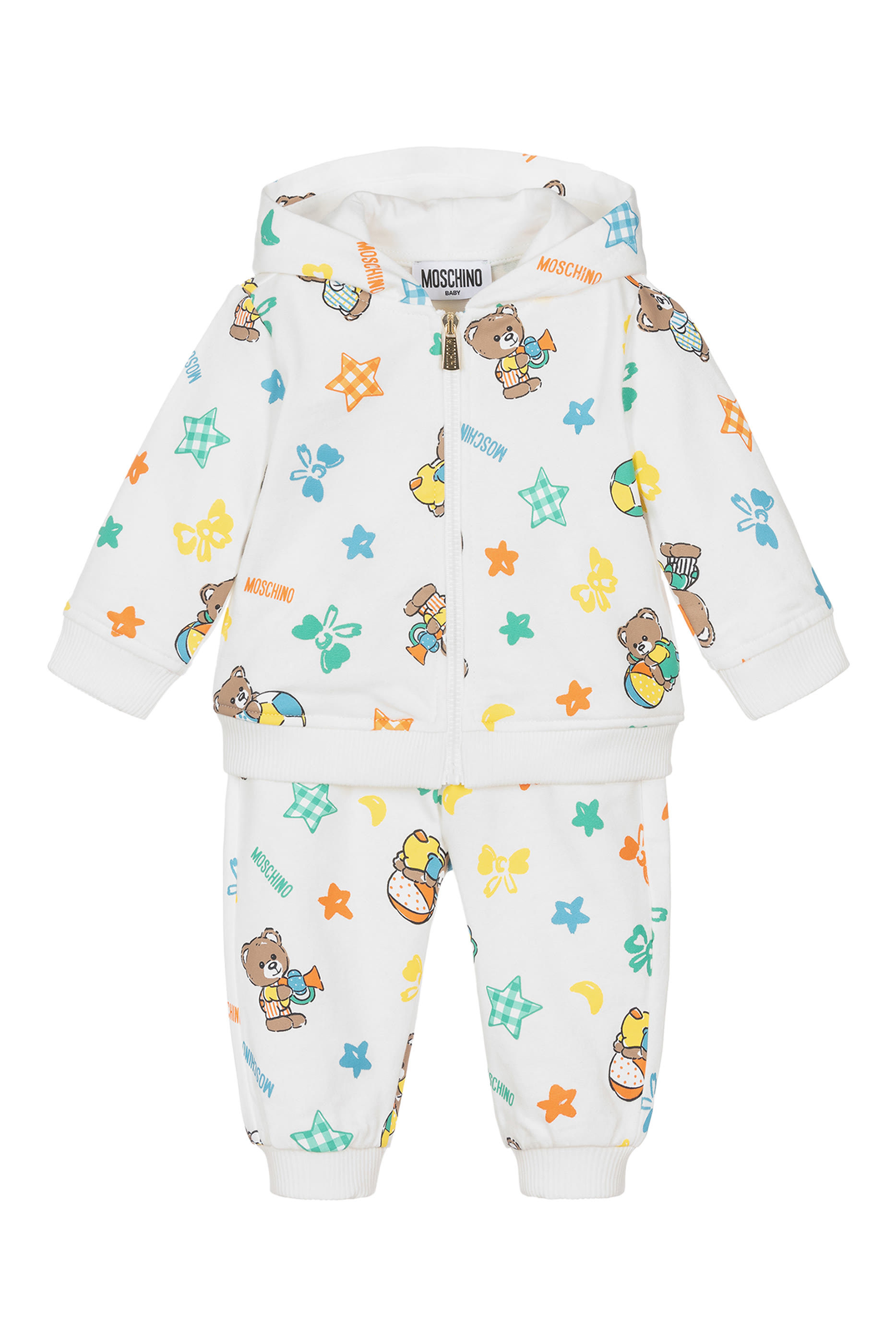 Kids Teddy Bear Fleece Hooded Tracksuit