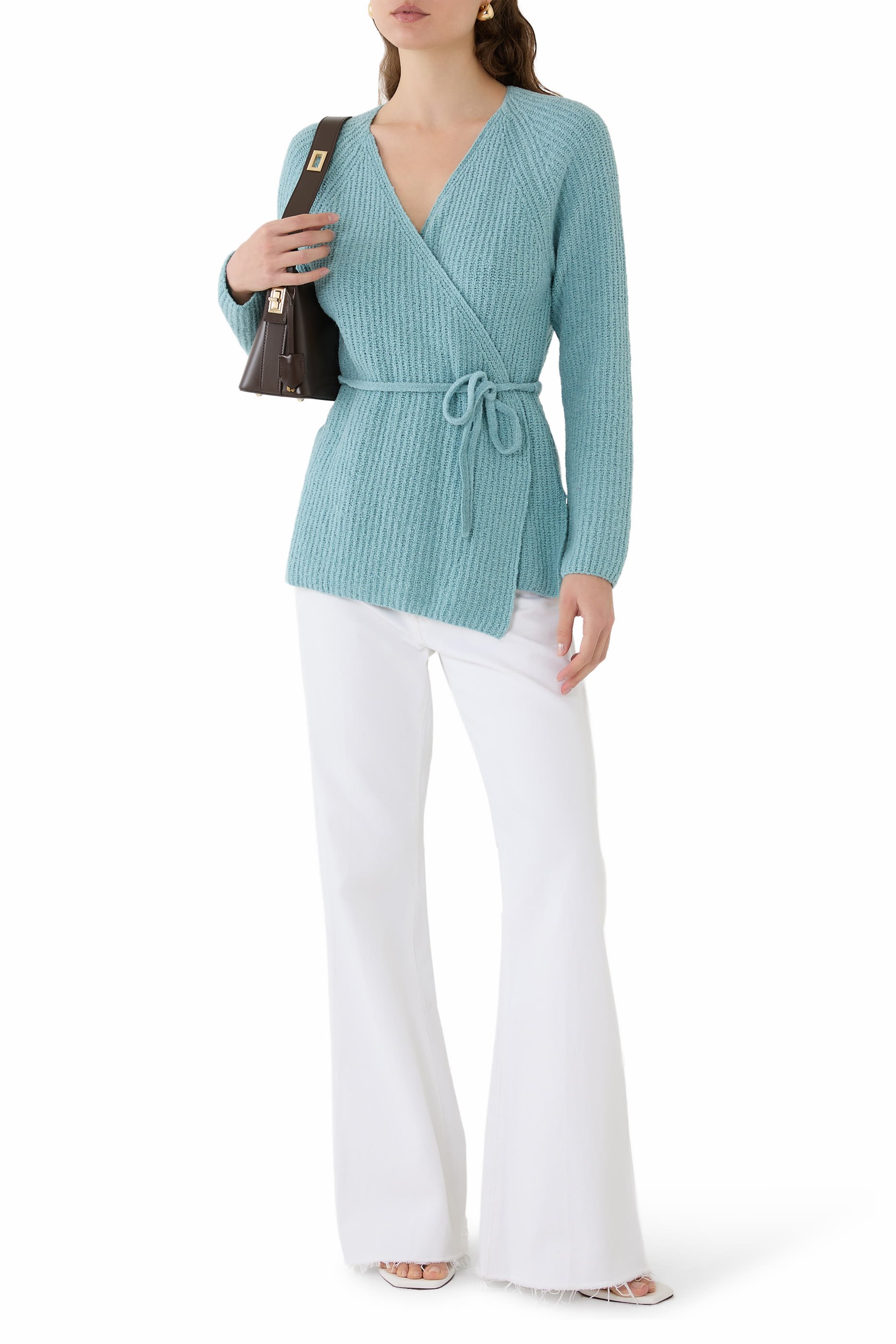 Peruvian Cotton Cloud V-Neck Cardigan