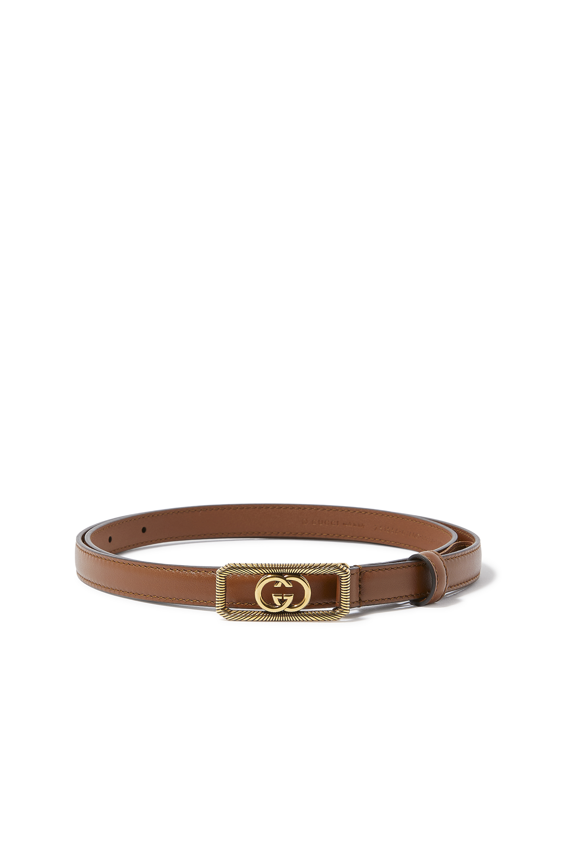 Thin Interlocking G Buckle Belt
