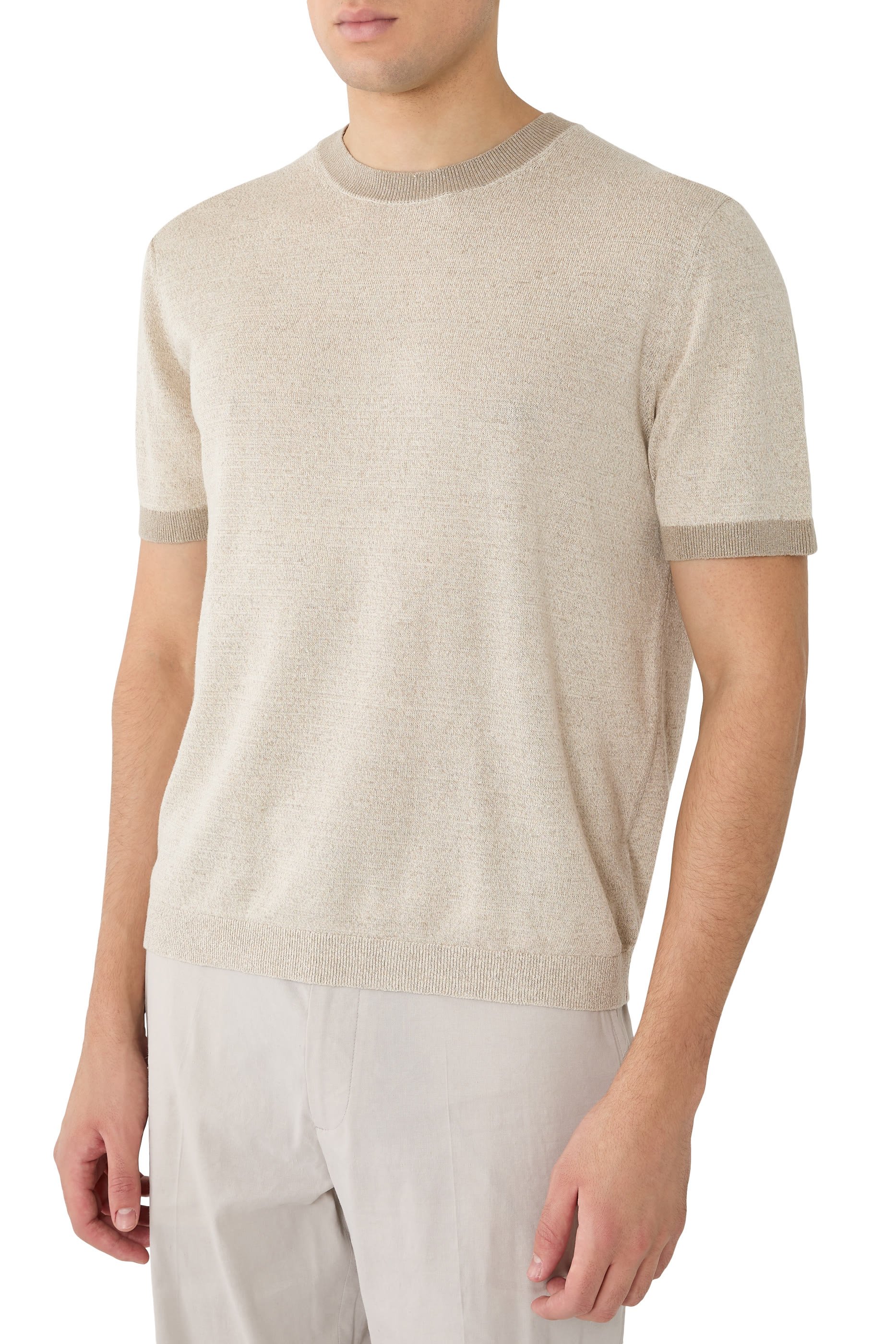 Crewneck Silk Linen T-Shirt