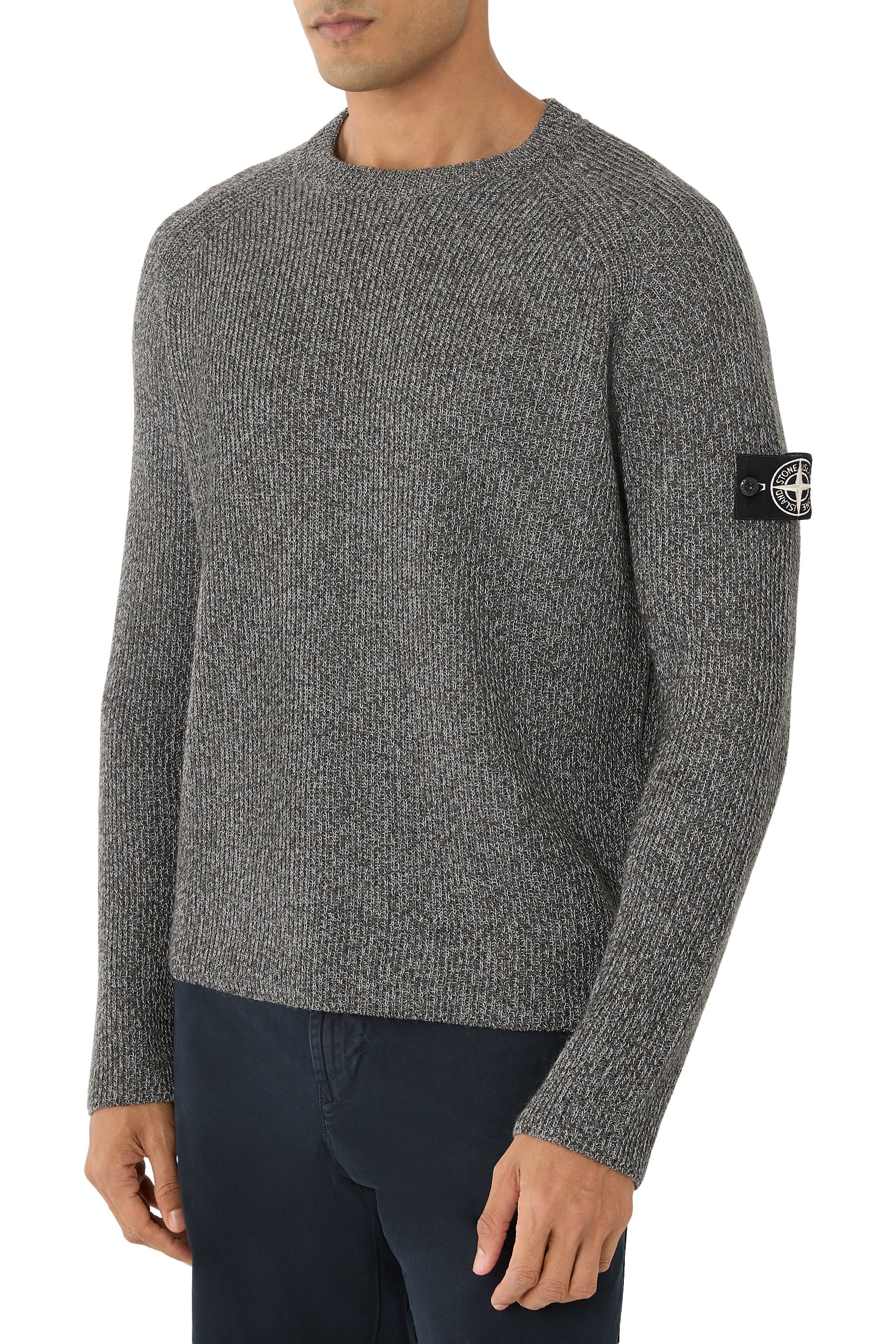 Crewneck Jumper with Reflective Coating