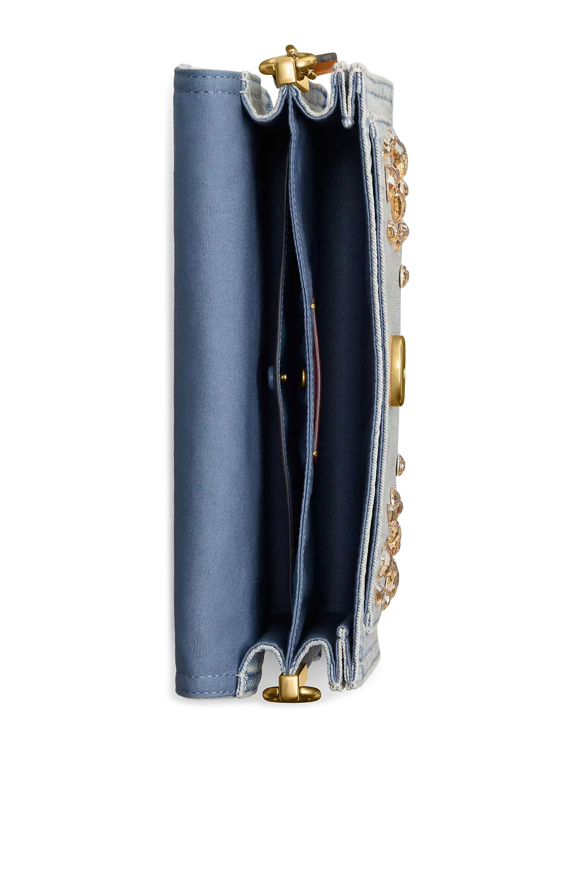 Crystal Denim Tabby 26 Shoulder Bag