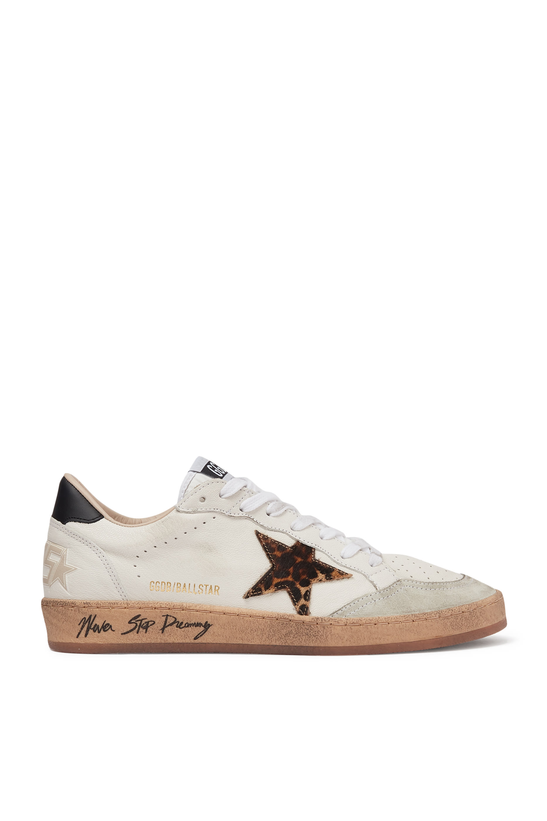 Ball Star Leopard Print Pony Skin Sneakers
