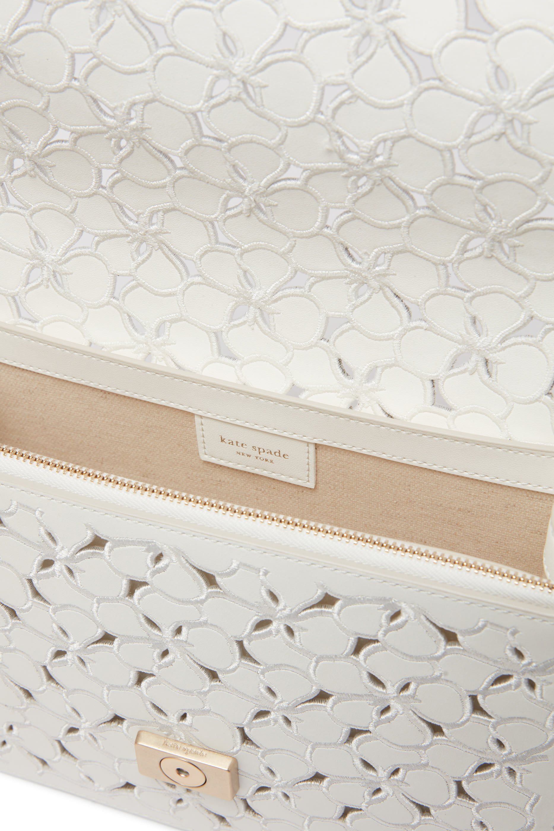 Deco Eyelet Leather Convertible Crossbody Bag