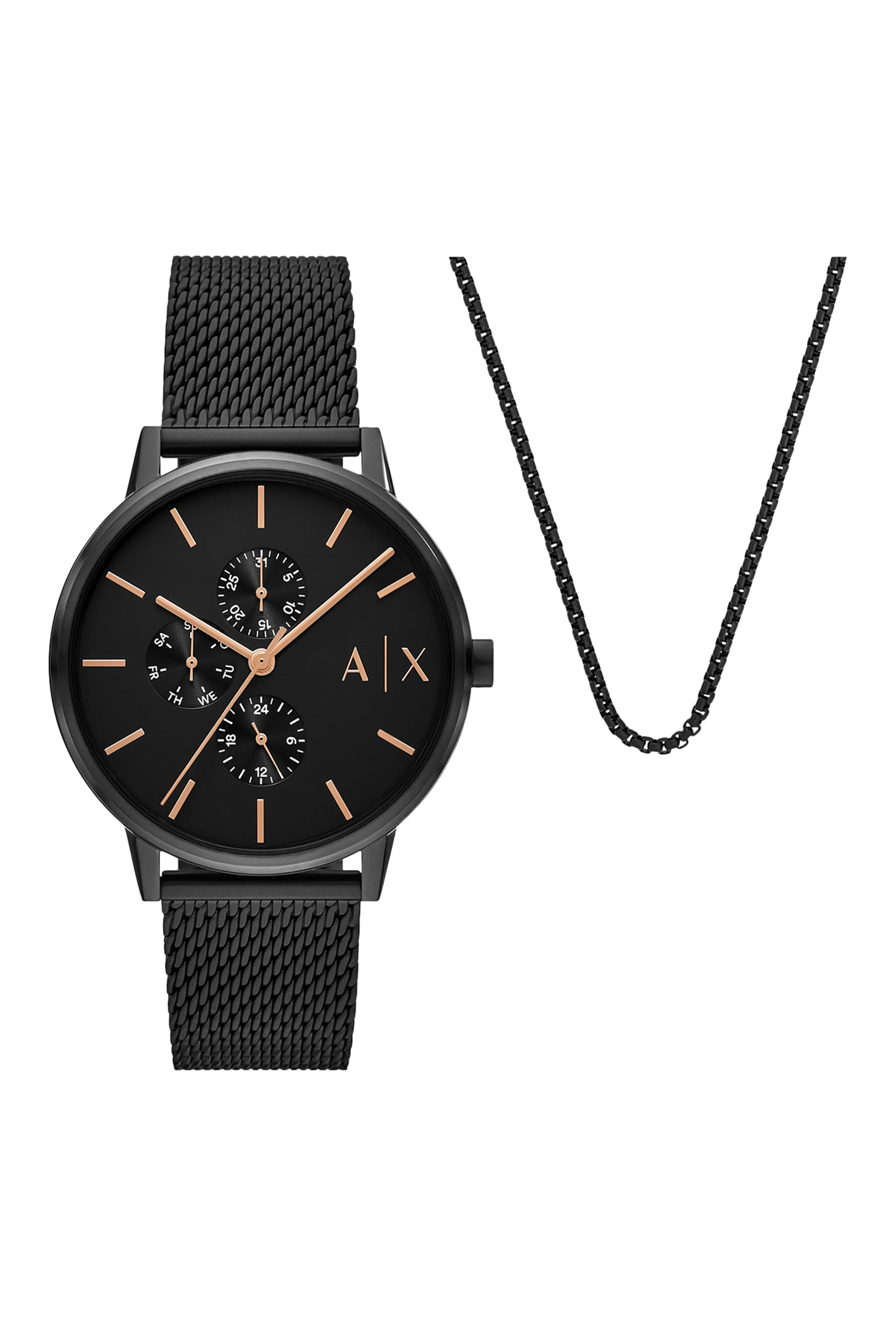 Cayde Quartz Watch & Necklace Set