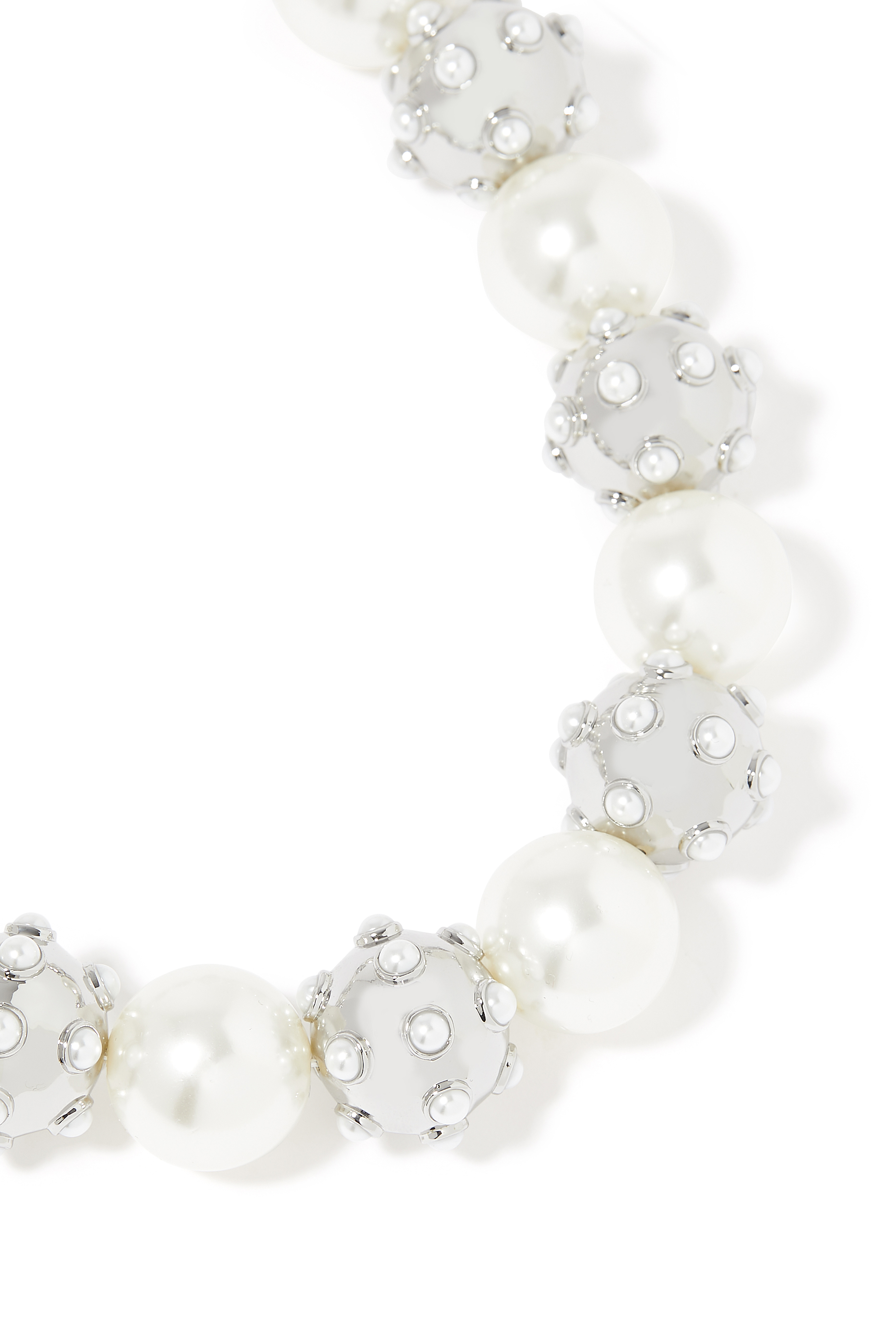 The Pearl Dot Statement Necklace